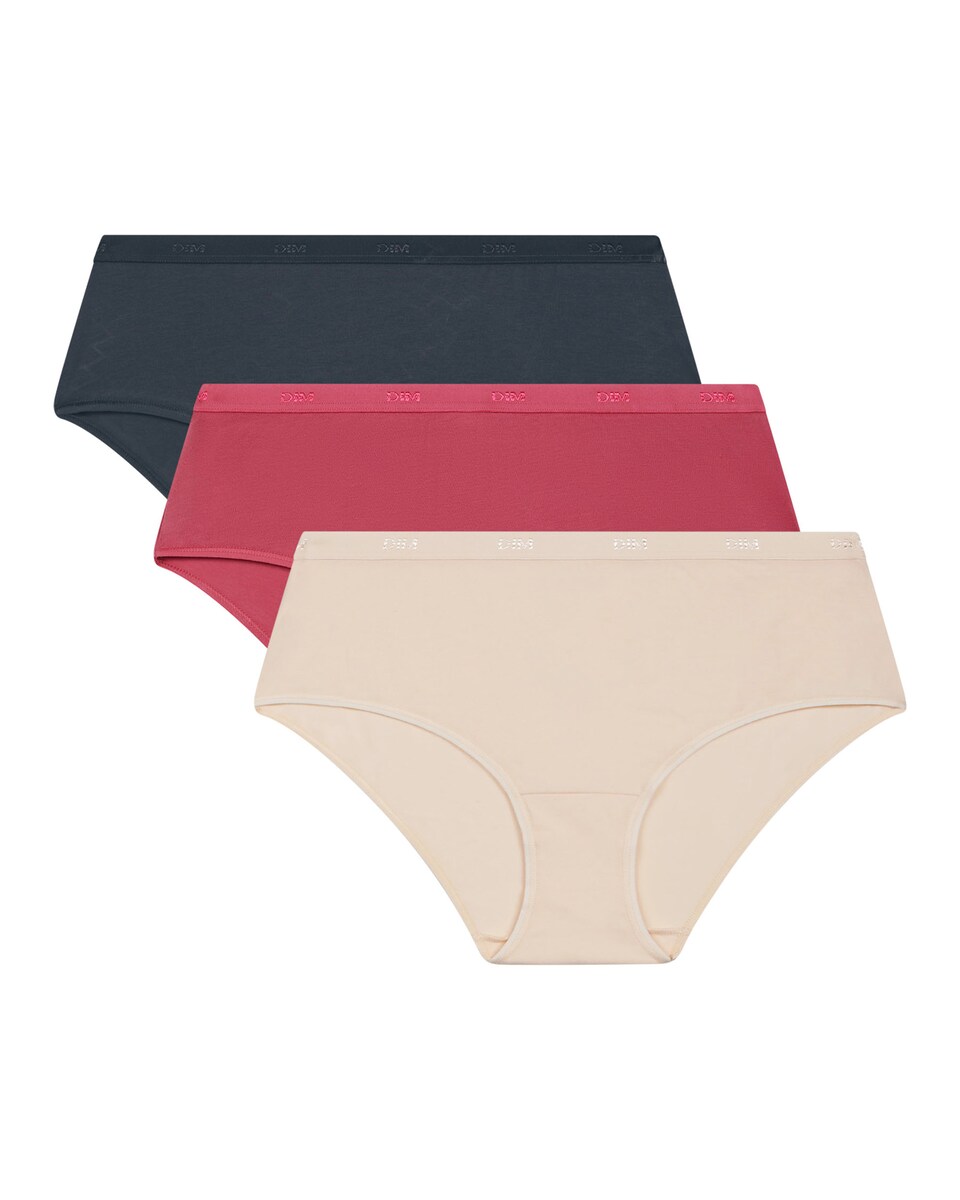 Pack de 3 Cuecas de Algodão Elástico em Várias Cores Branco-4