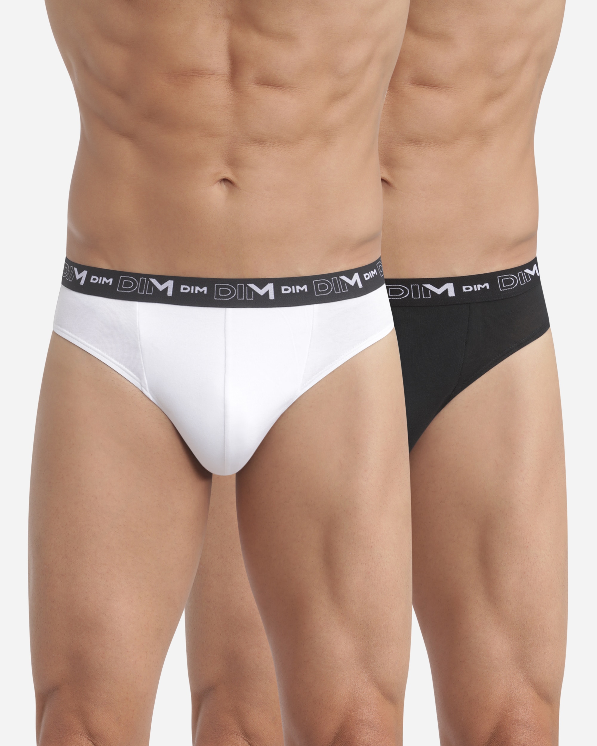 Pack de Dois Slips de Algodão Elástico Estilo Básico em Várias Cores Multicolor-1