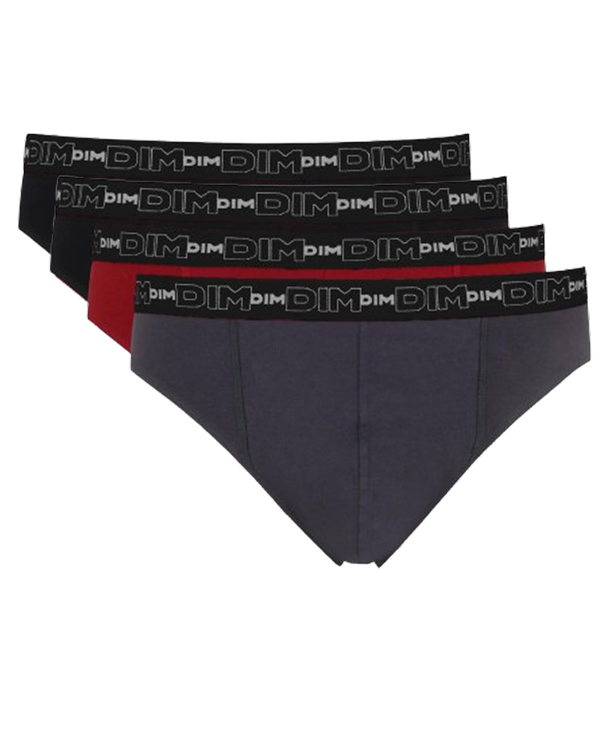 Pack de Quatro Slips em Vários Cores com Algodão Elástico e Ajuste Perfeito Preto-2