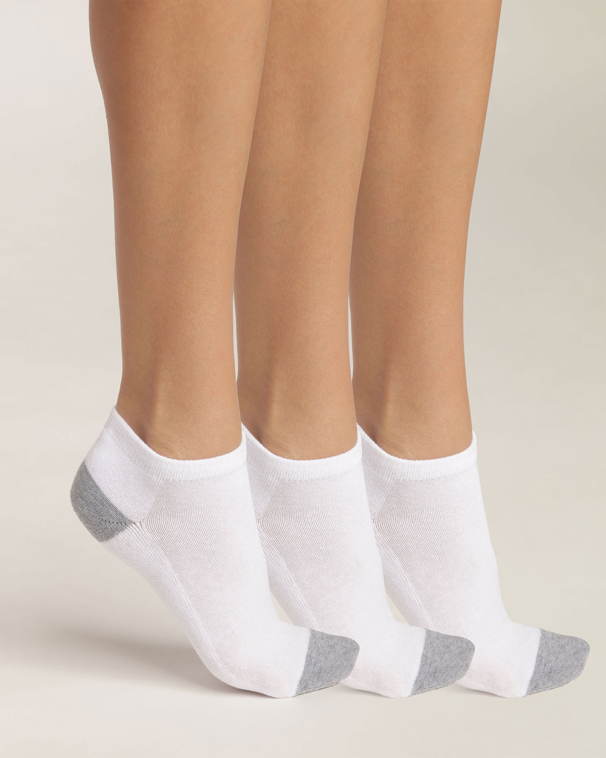 Pack de 3 Meias Desportivas Curtas Branco-1