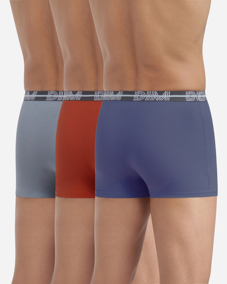 Pack de 3 Boxers de Algodão Elástico em Cores Chamativas Multicolor-3