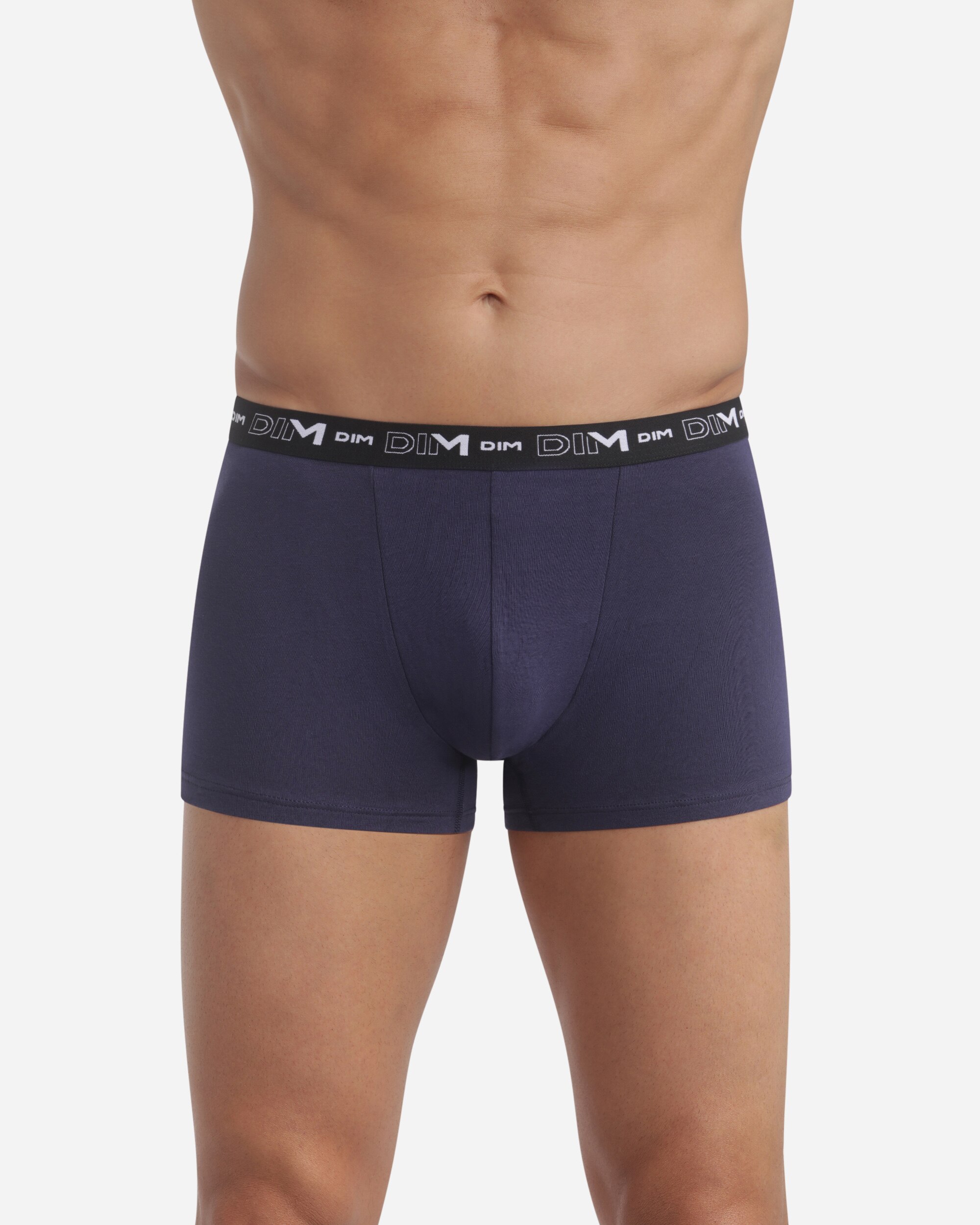 Pack de 3 Boxers de Algodão Elástico de Estilo Básico Azul-escuro-3
