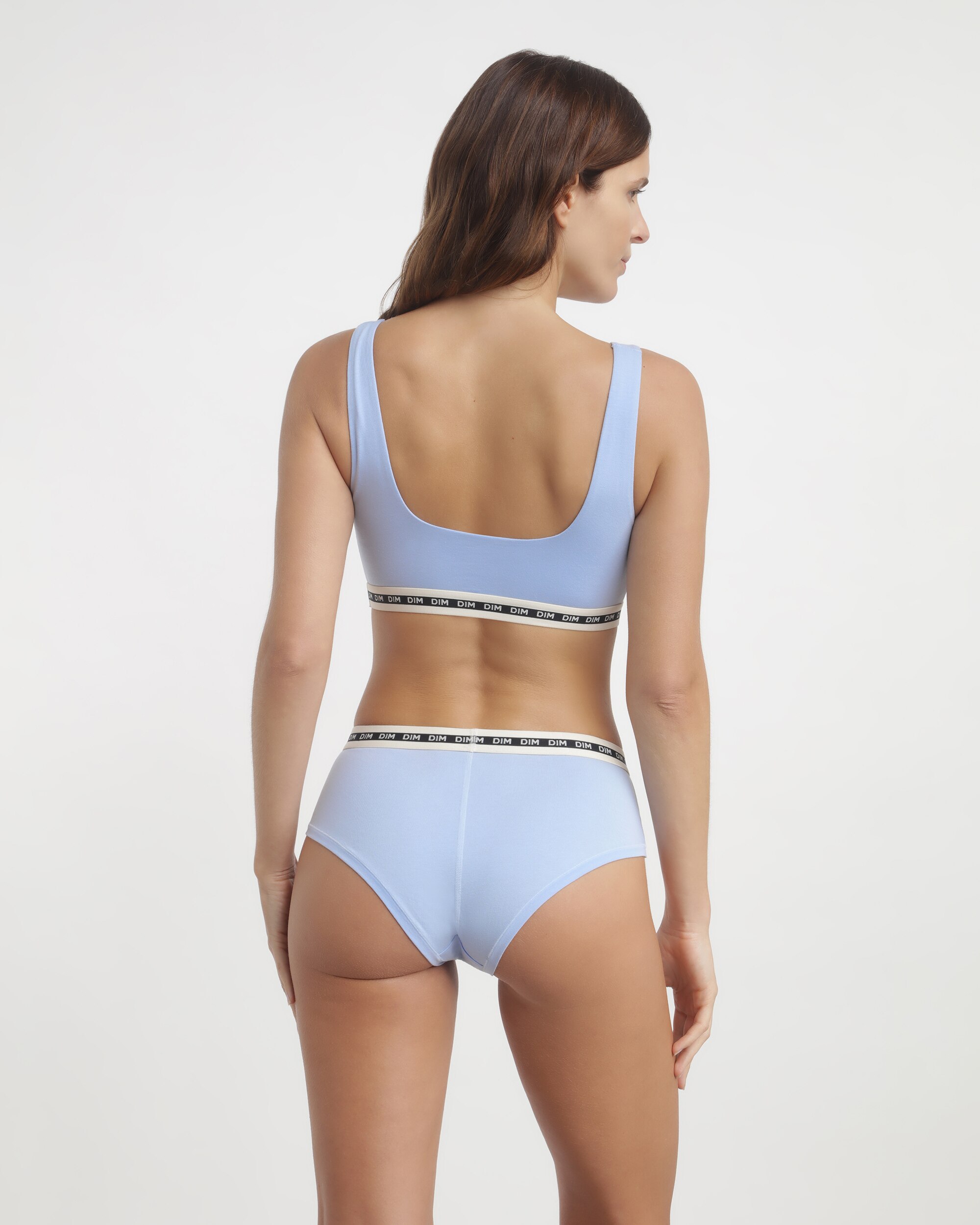 Soutien Desportivo de Microfibra sem Costuras Azul-4