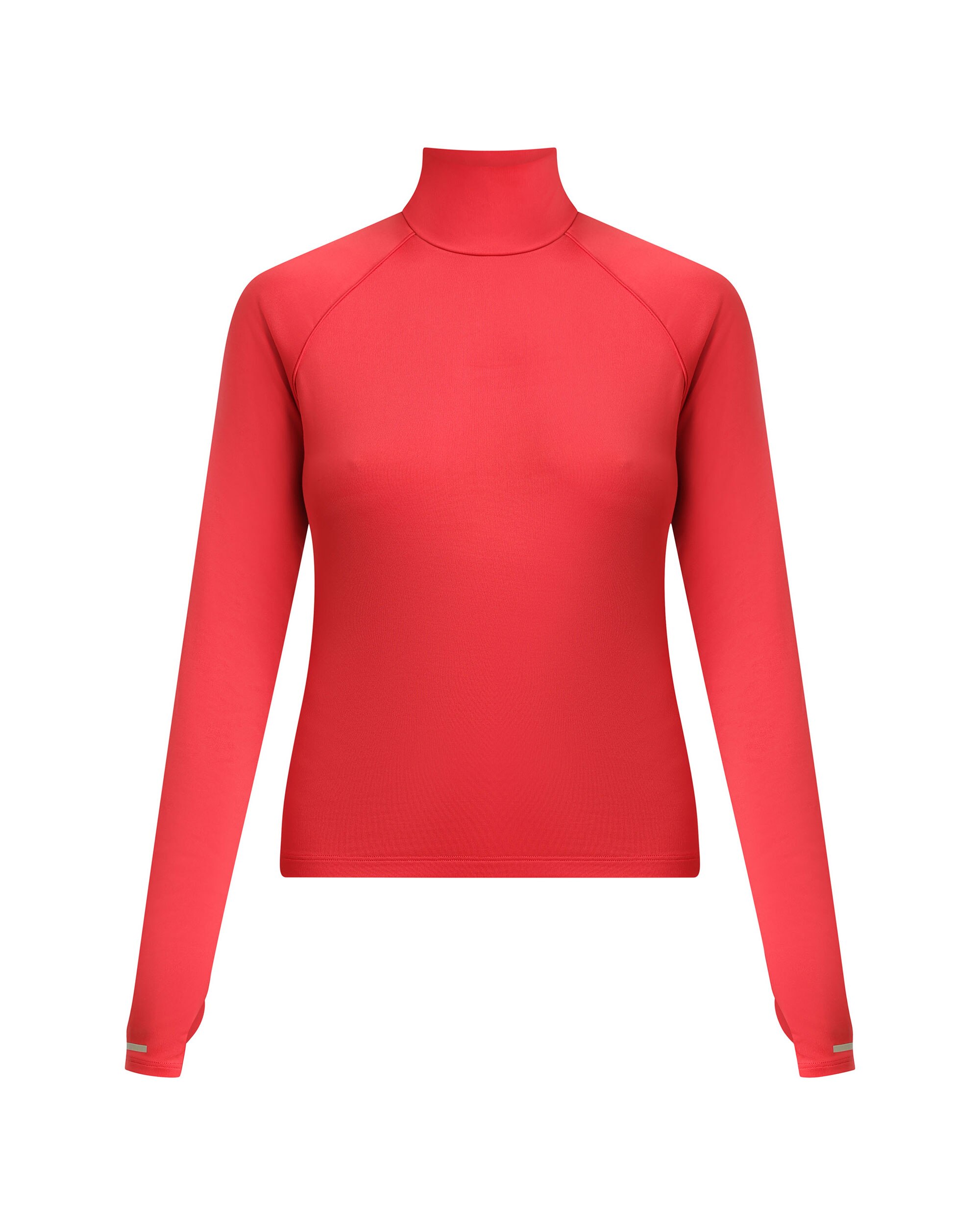 T-shirt Desportiva com Gola Alta Vermelho-5