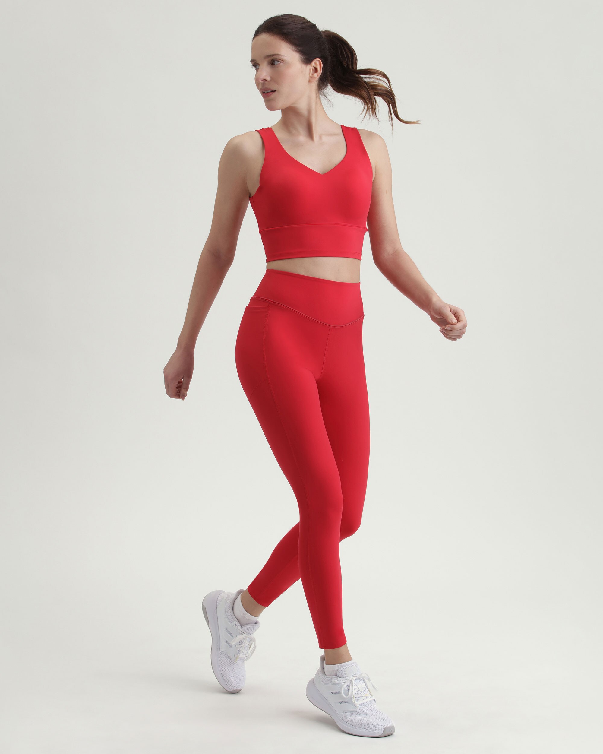 Leggings Desportivas Modeladoras Vermelho-3