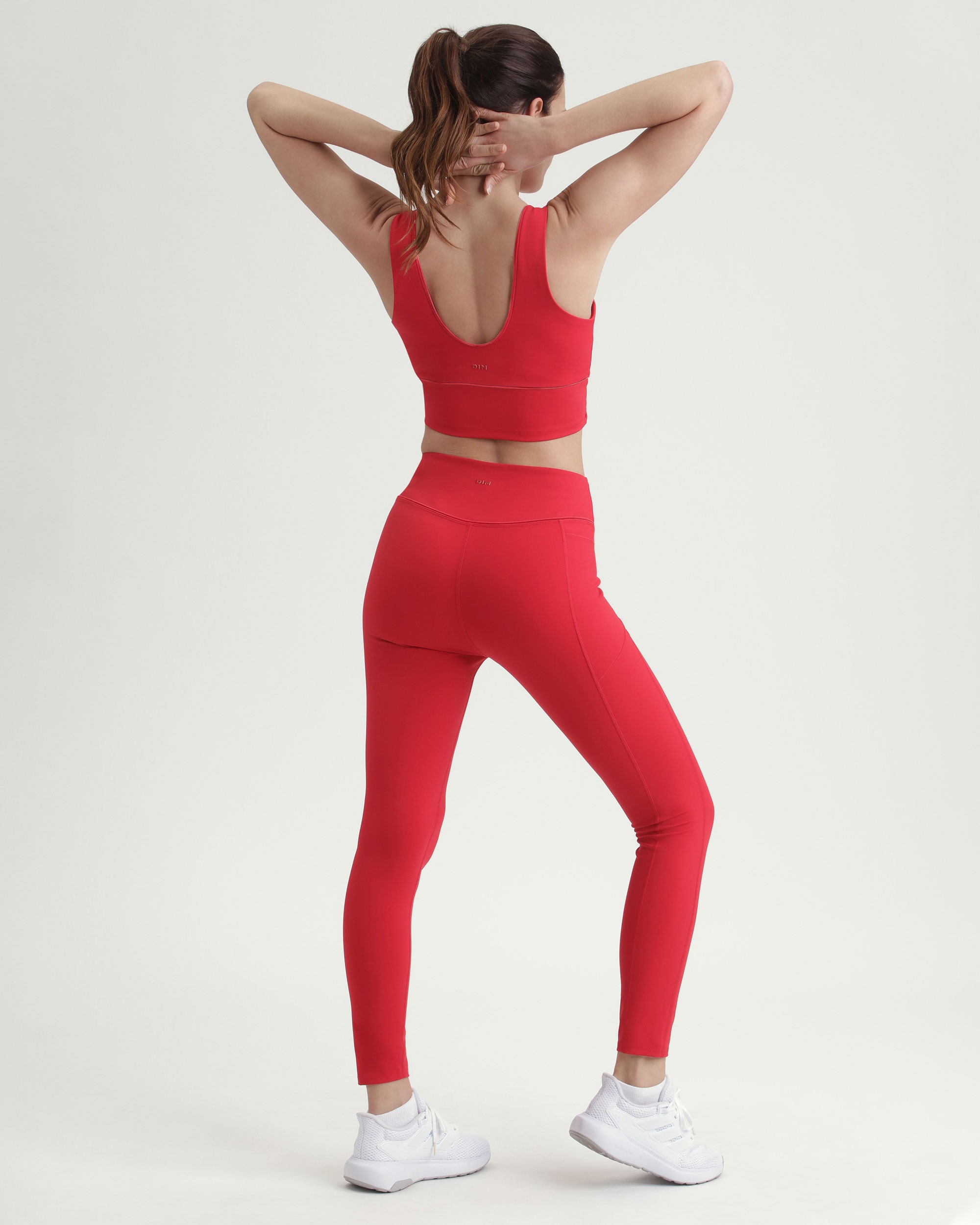Leggings Desportivas Modeladoras Vermelho-4