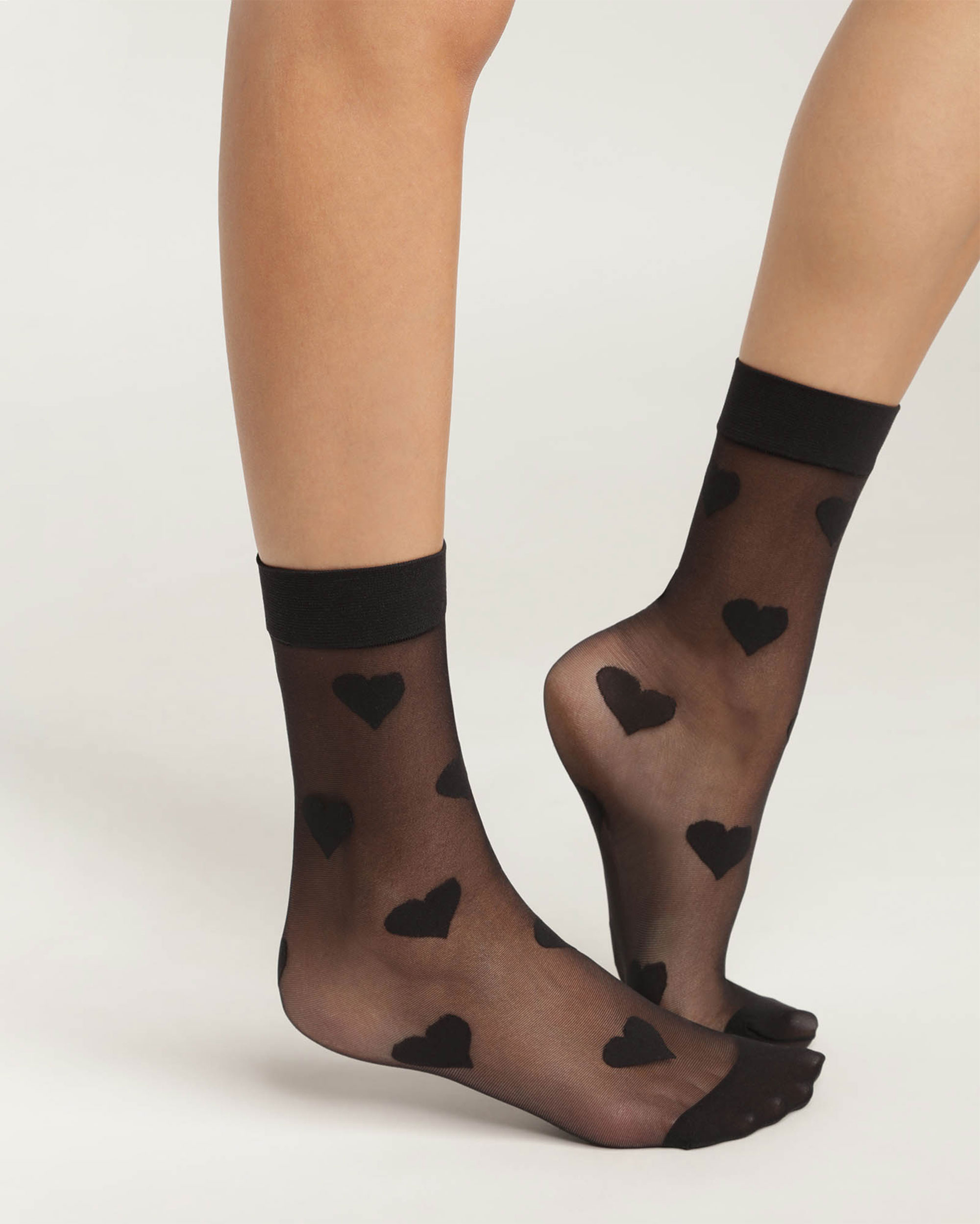 Imagem 0 de Meias Transparentes Coração 17d