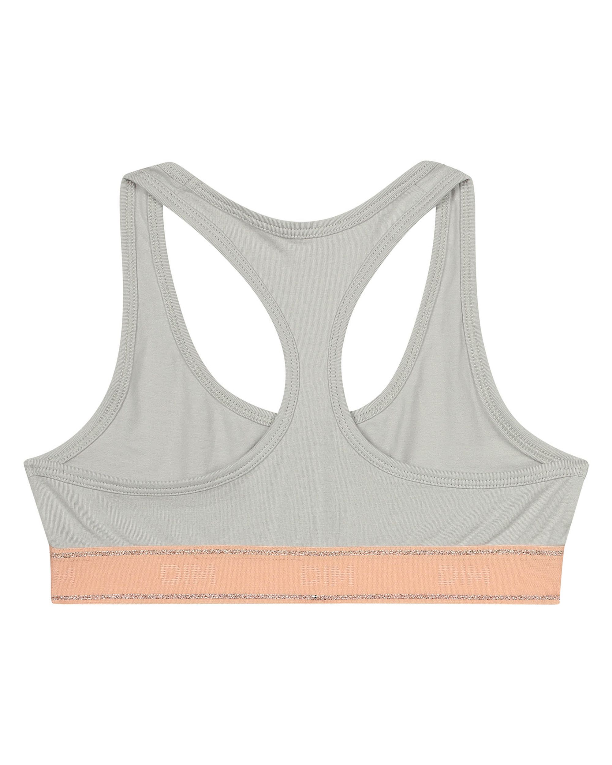 Soutien Infantil Desportivo de Algodão Cinzento / Rosa-2