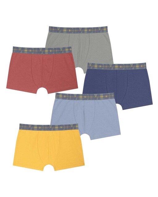 Imagem 0 de Pack de 5 Boxers Lisos com Logotipo na Cintura Infantil