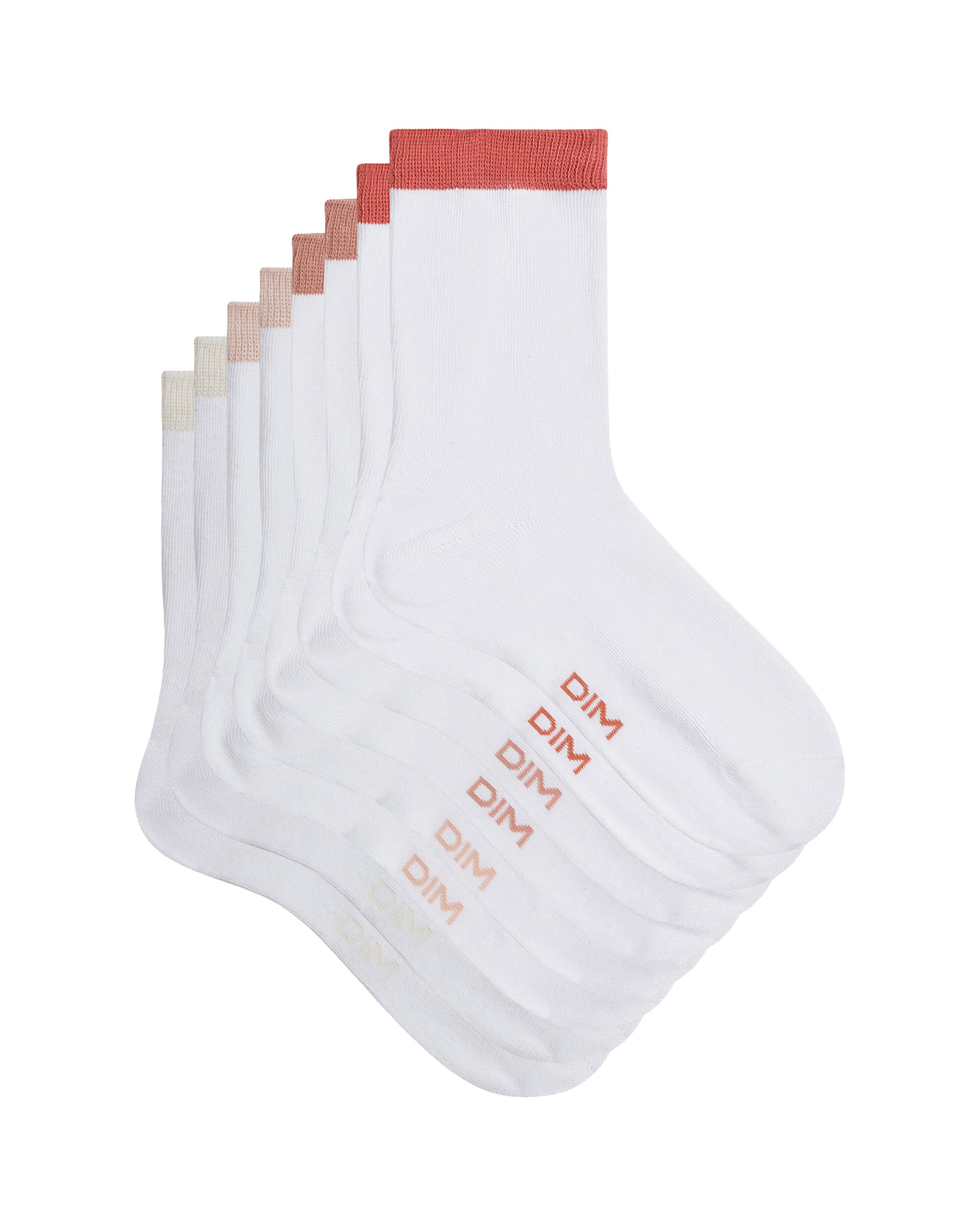 Pack de 4 Meias Altas Branco-3