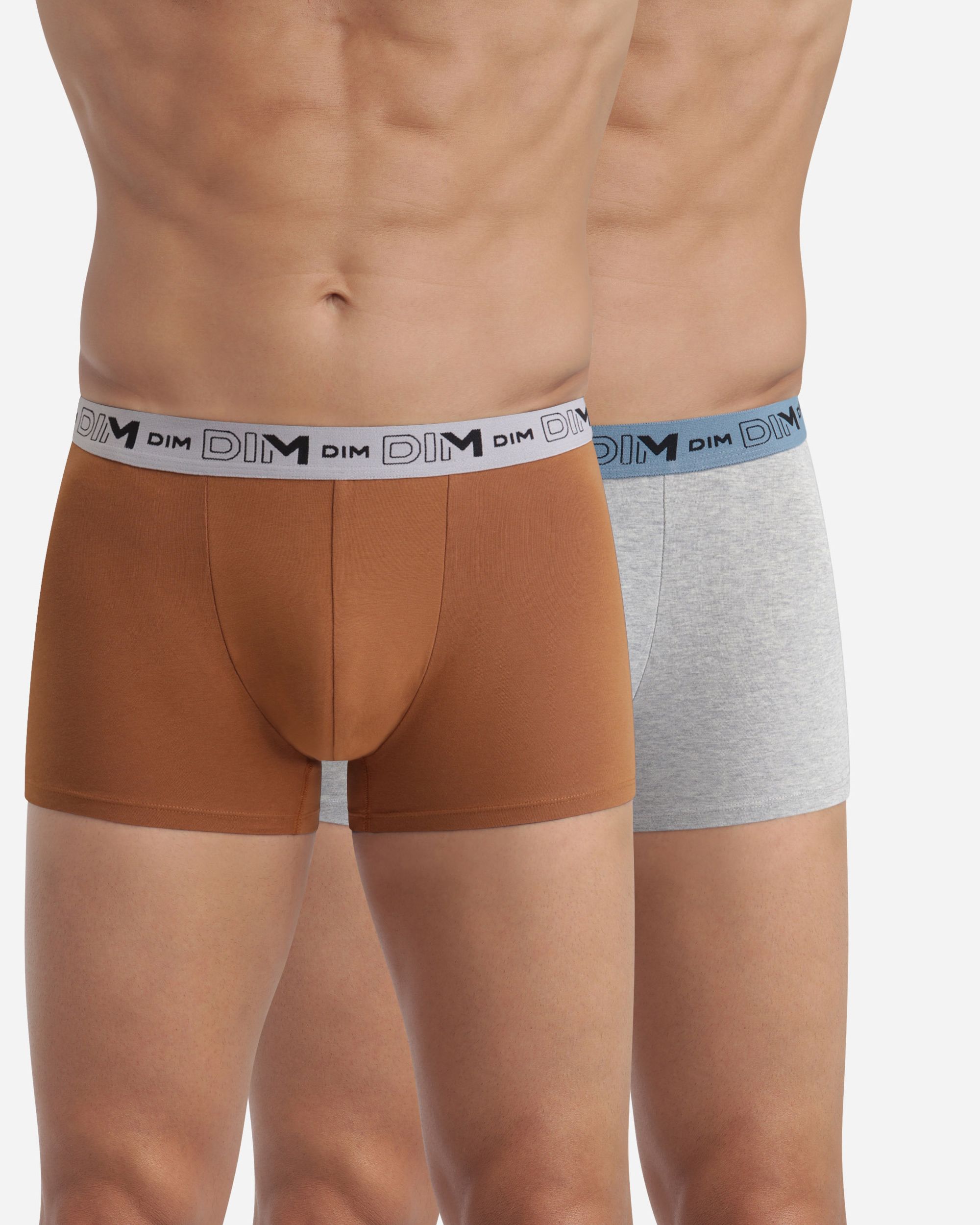 Pack de Dois Boxers de Algodão Orgânico Elástico em Várias Cores Multicolor-1