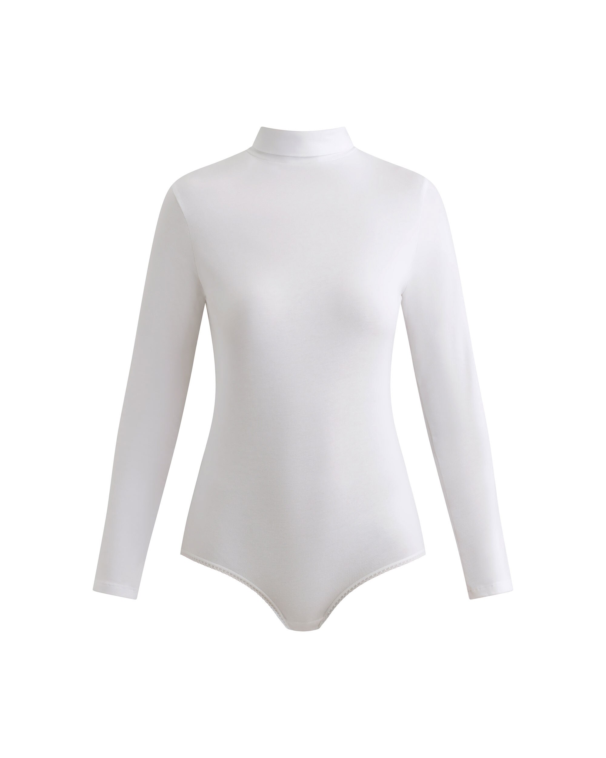 Body Térmico de Manga Comprida com Gola Alta Branco-4