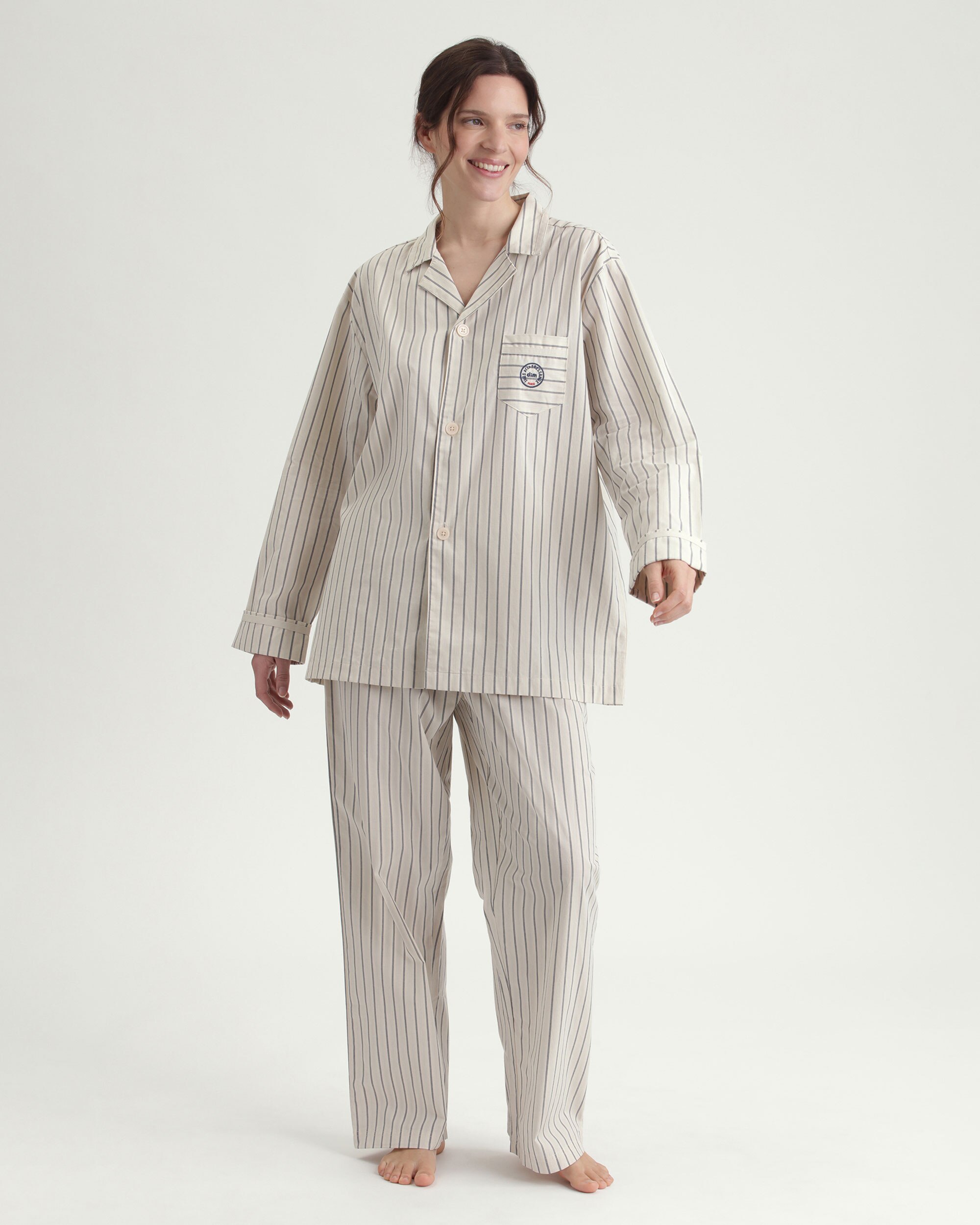 Pijama Completo Unissexo Dim X Inès de La Fressange Cinzento-1