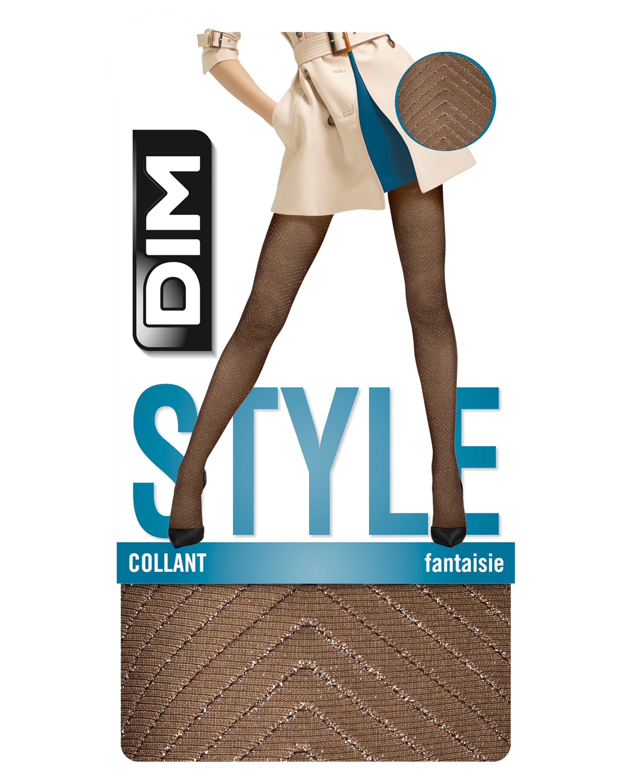 Collants Design Brilhante Glitter 40d Preto-3