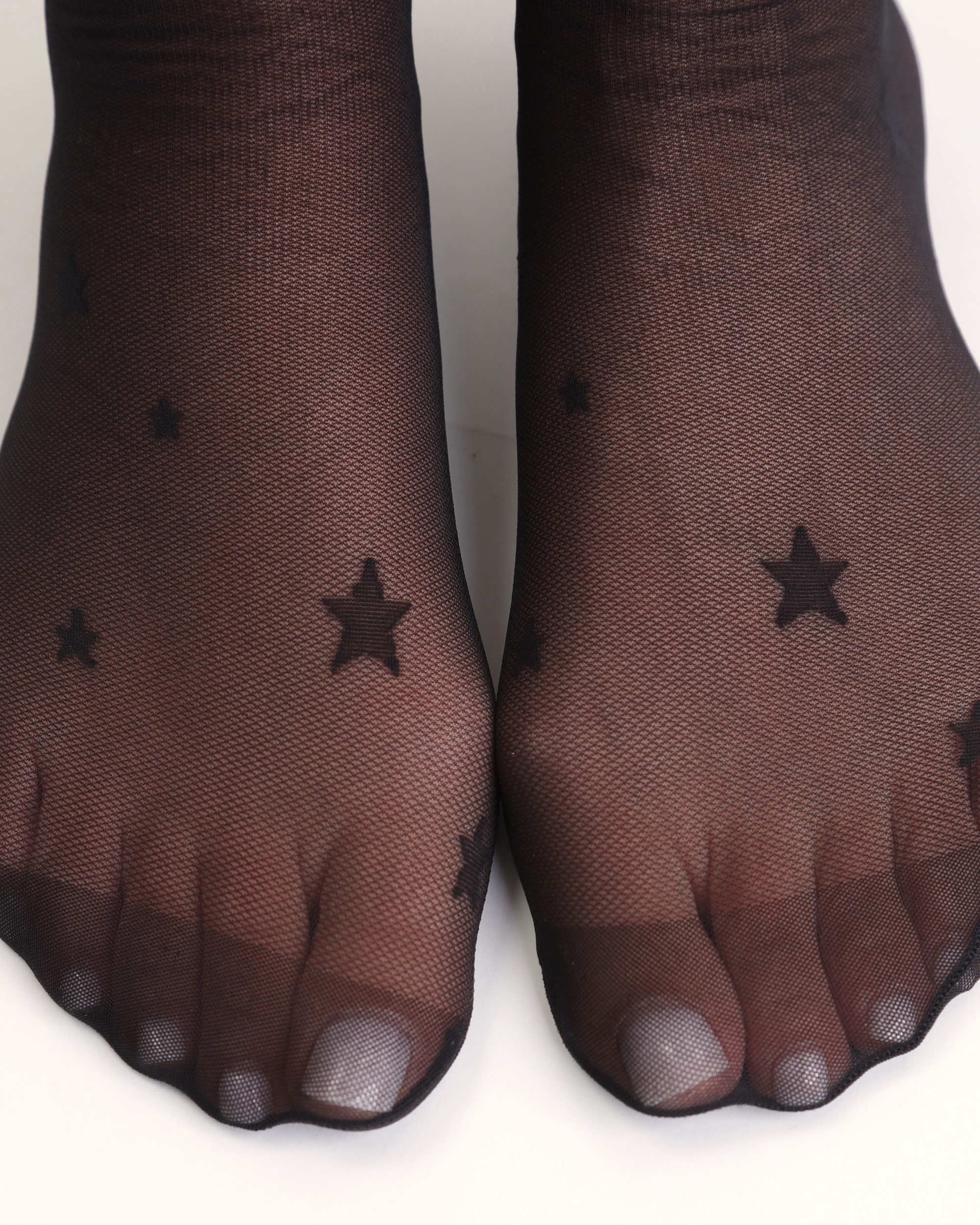 Meias com Estampado de Estrelas 17d Preto-2