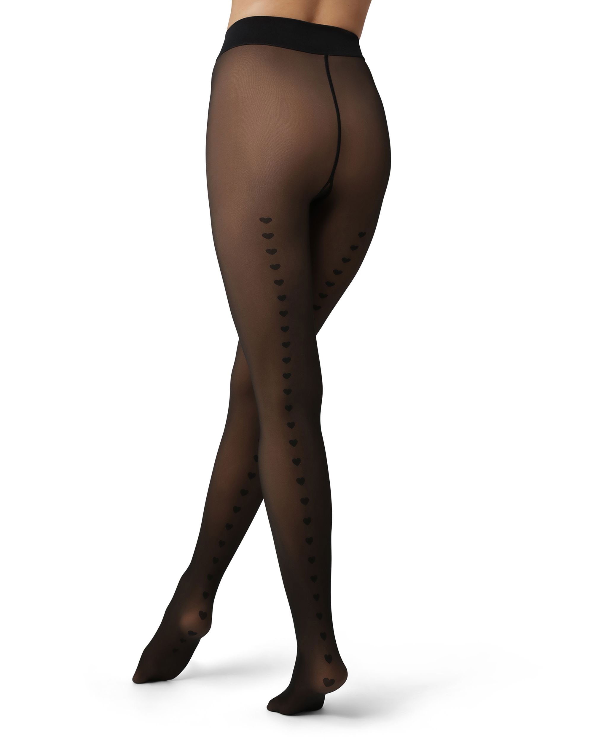 Imagem 0 de Collants Térmicos Efeito Transparente Corações 80d
