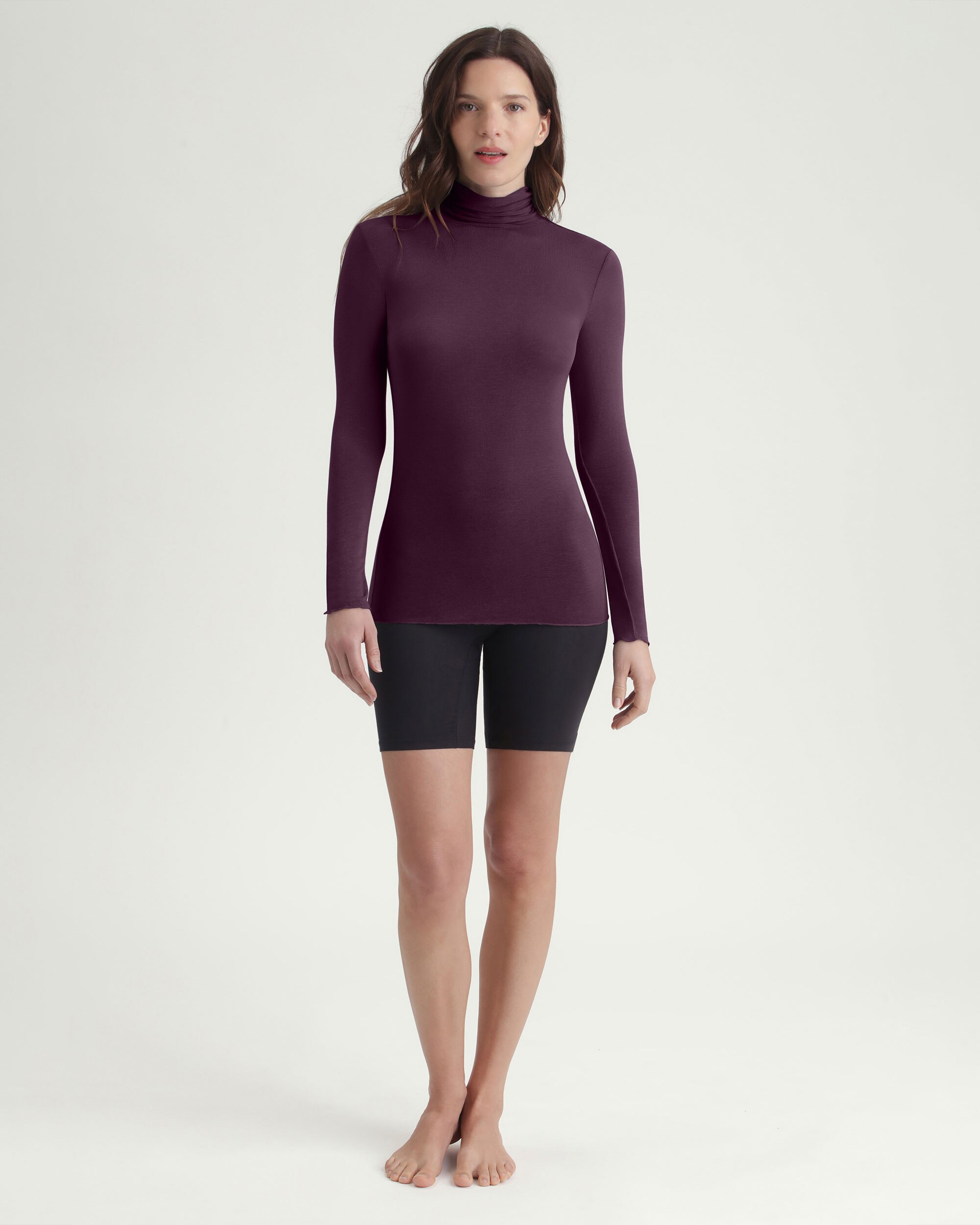 T-shirt Térmica Gola Alta Dim X Inès de La Fressange Roxo-3