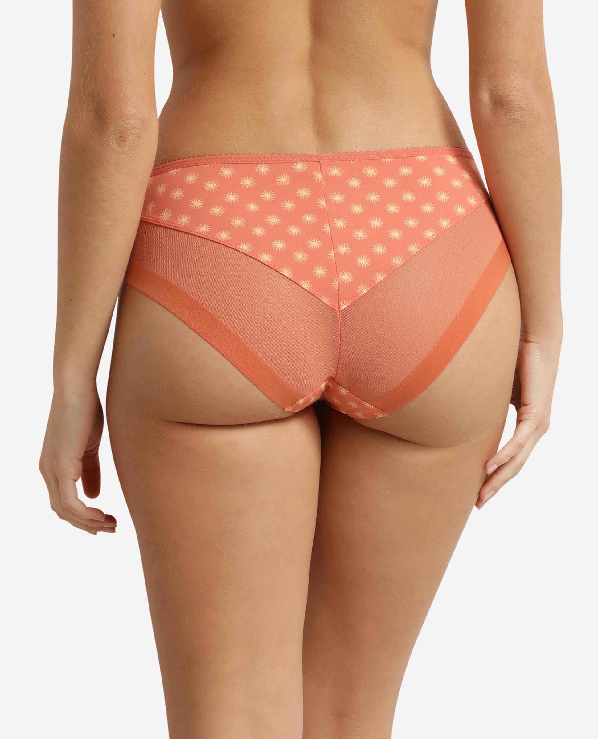 Cueca Clássica de Suave Microfibra e Detalhes em Malla Multicolor-2