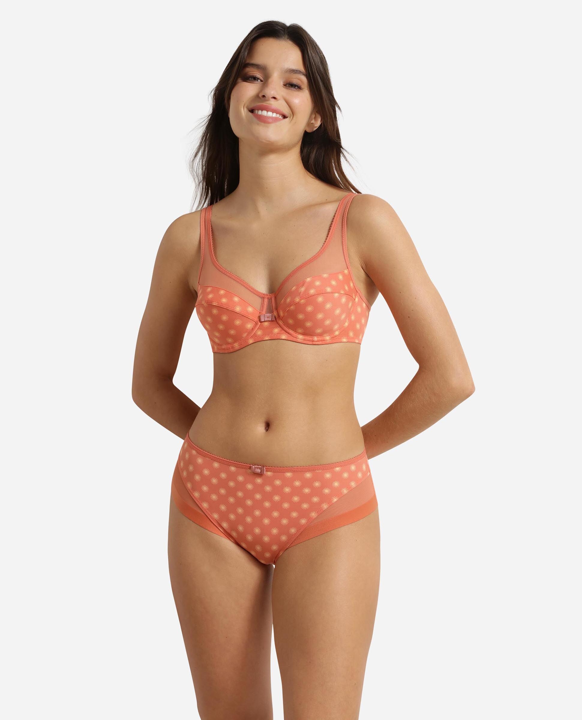 Cueca Clássica de Suave Microfibra e Detalhes em Malla Multicolor-3