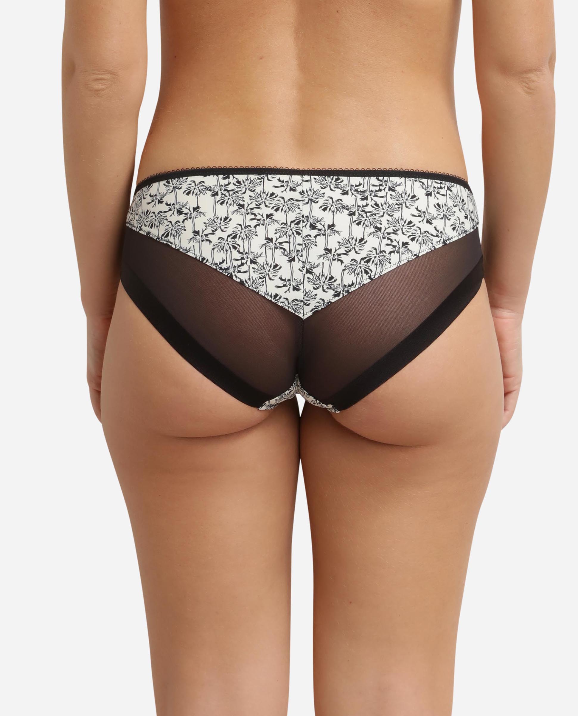 Cueca Clássica de Suave Microfibra e Detalhes em Malla Multicolor-2