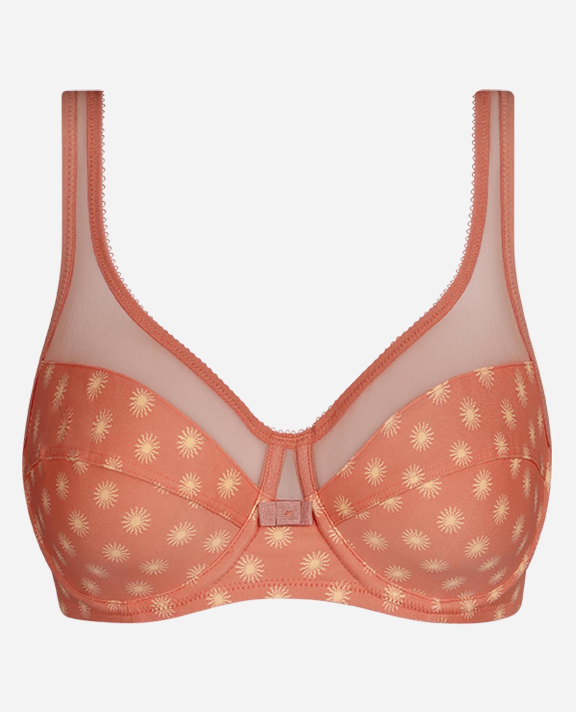 Soutien com Aro de Grande Capacidade Generous com Tule Laranja-forte-5