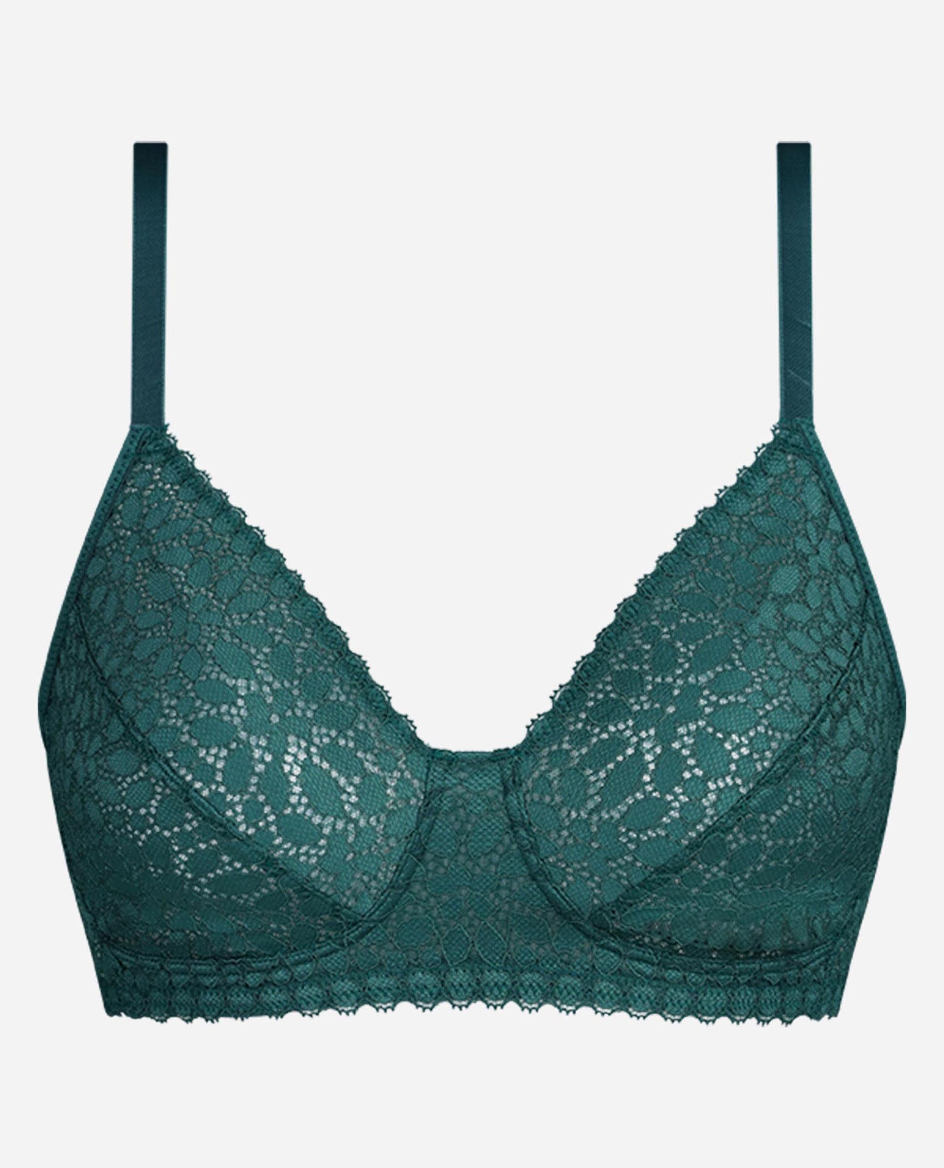 Soutien sem Aro de Renda Floral Daily Dentelle Esmeralda-5
