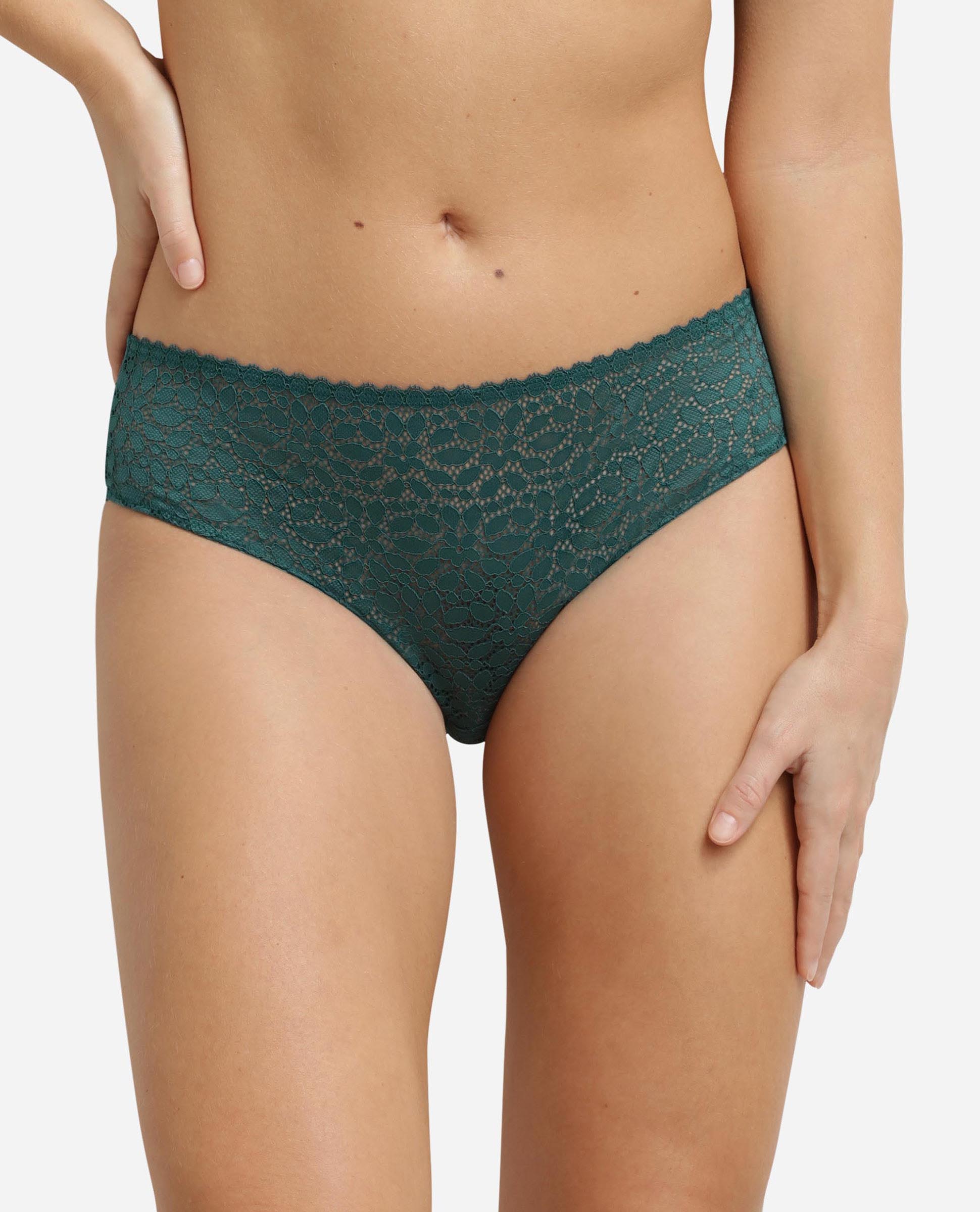 Cueca Invisível de Renda Floral Daily Dentelle Esmeralda-1