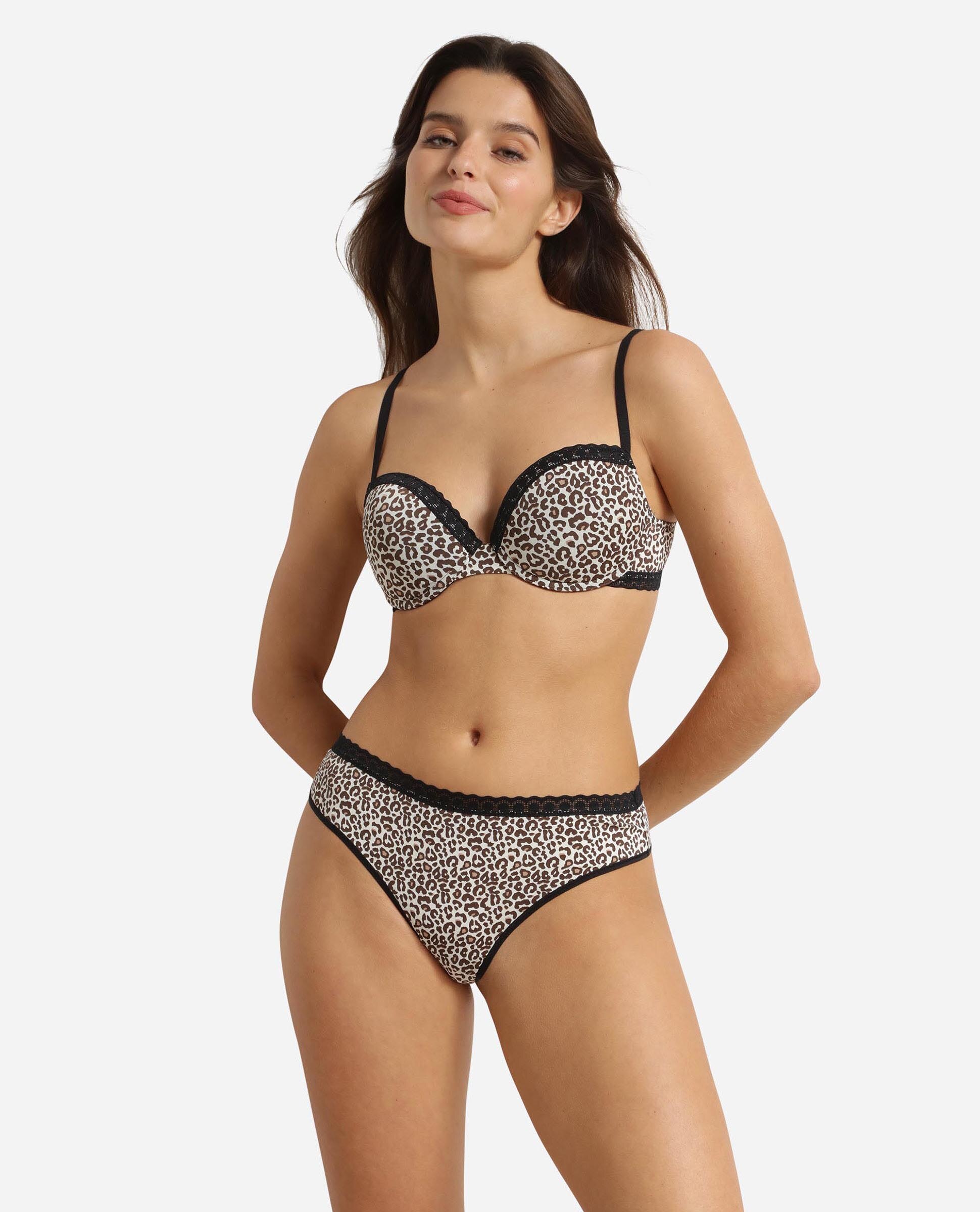 Soutien com Aros de Suave Microfibra Multicolor-3