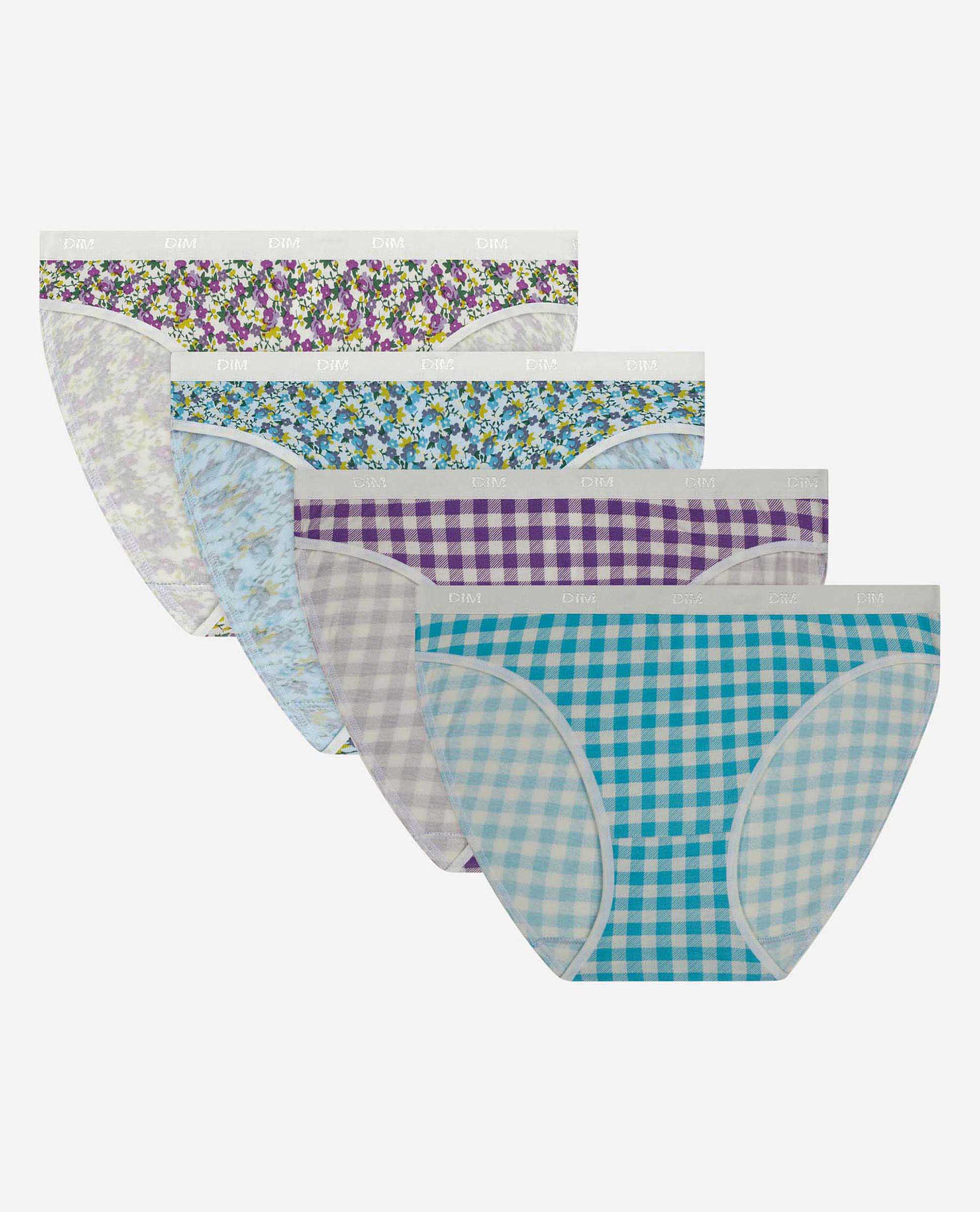 Pack de 4 Cuecas de Algodão Elástico Estampadas Multicolor-4