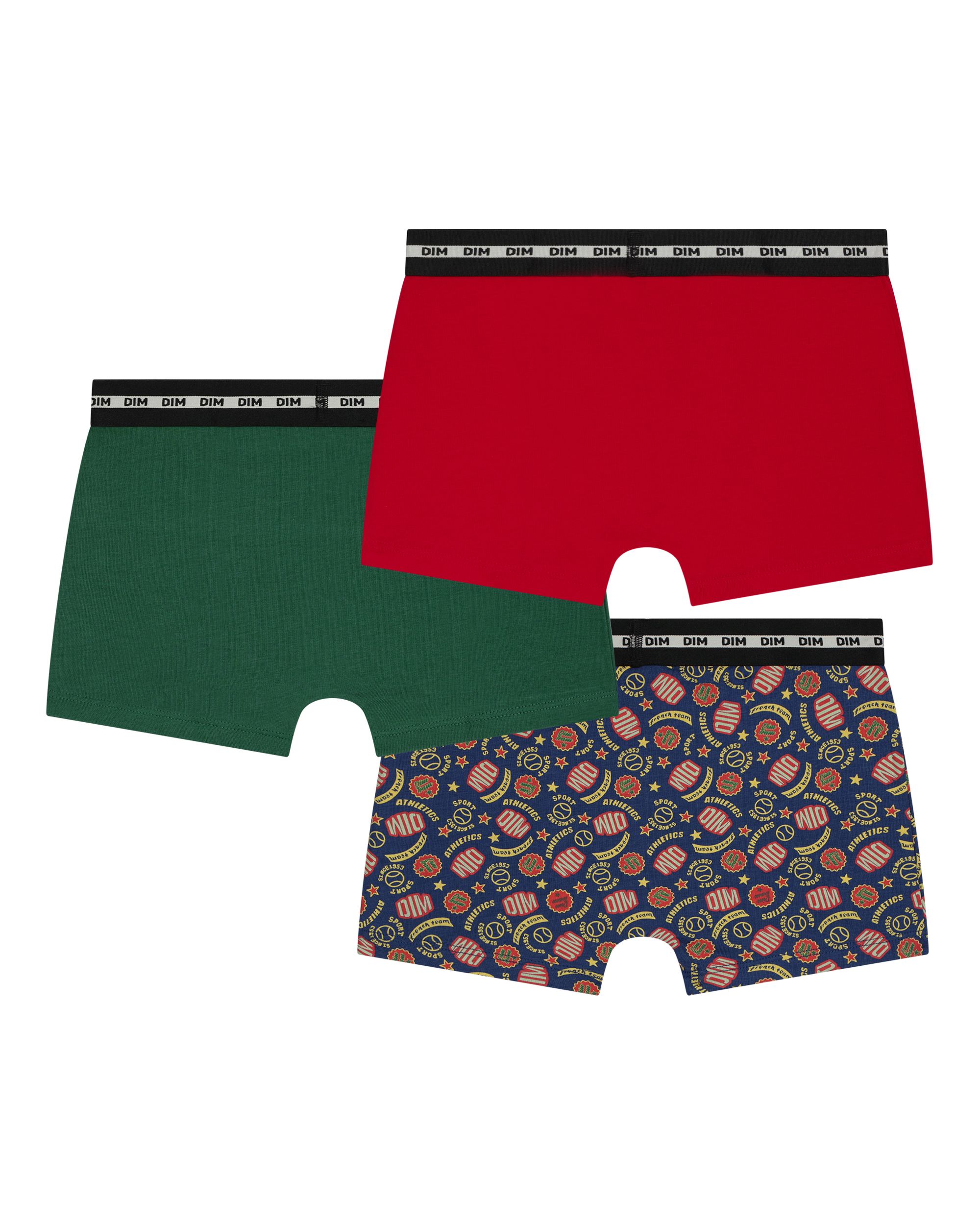 Boxers Infantil Liso e Estampado com Cós em Contraste Dim Multicolor-2