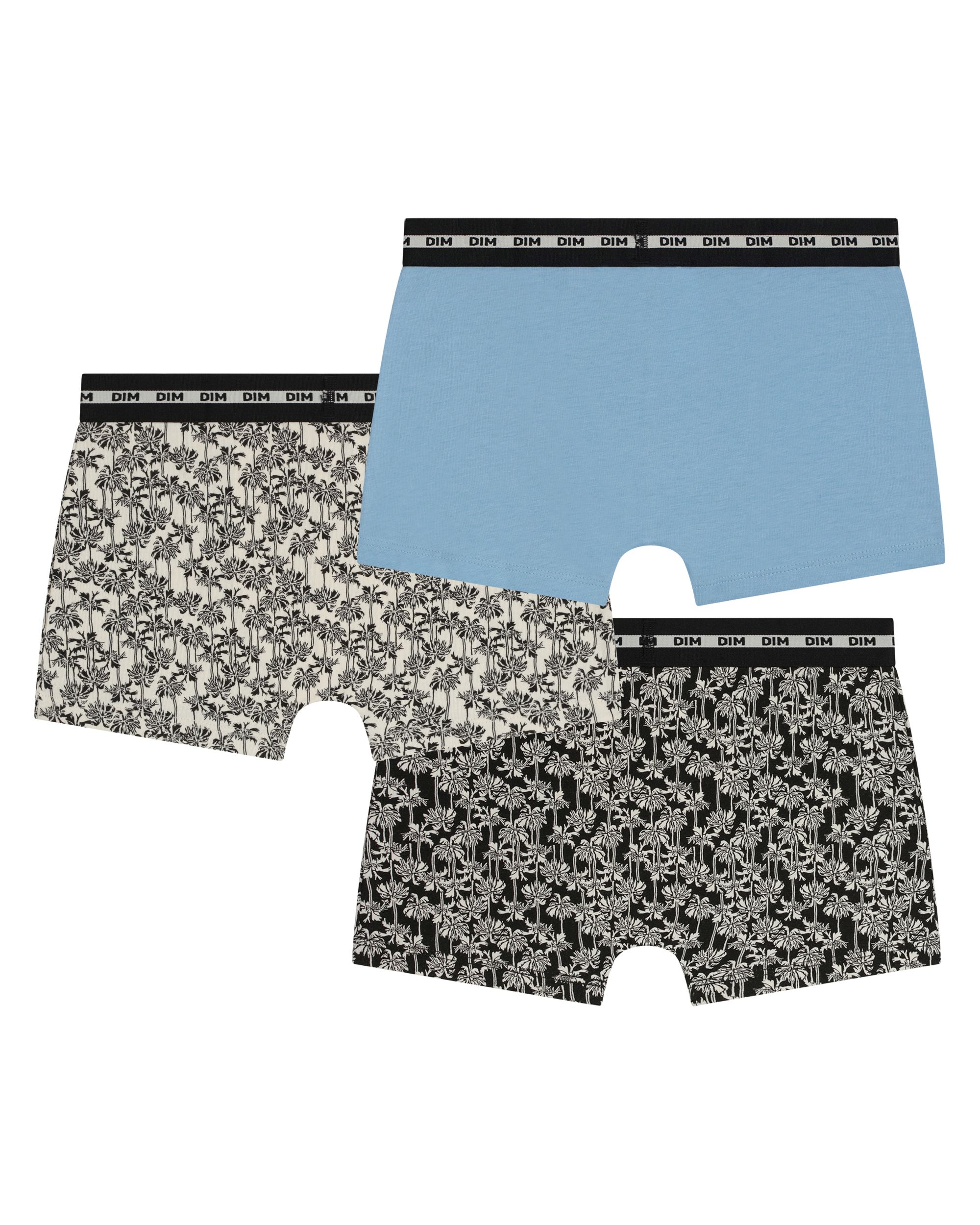 Boxers Infantil Liso e Estampado com Cós em Contraste Dim Multicolor-2