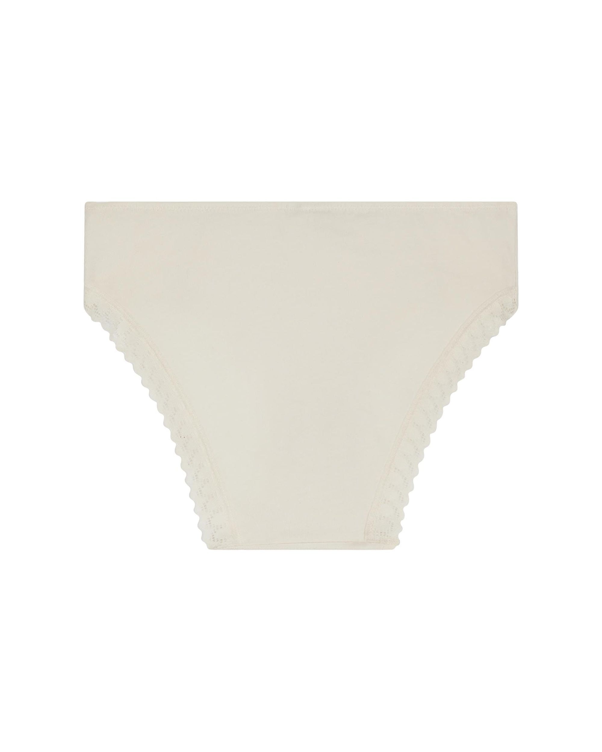 Cueca Infantil de Microfibra e Renda Daily Dim Branco-2