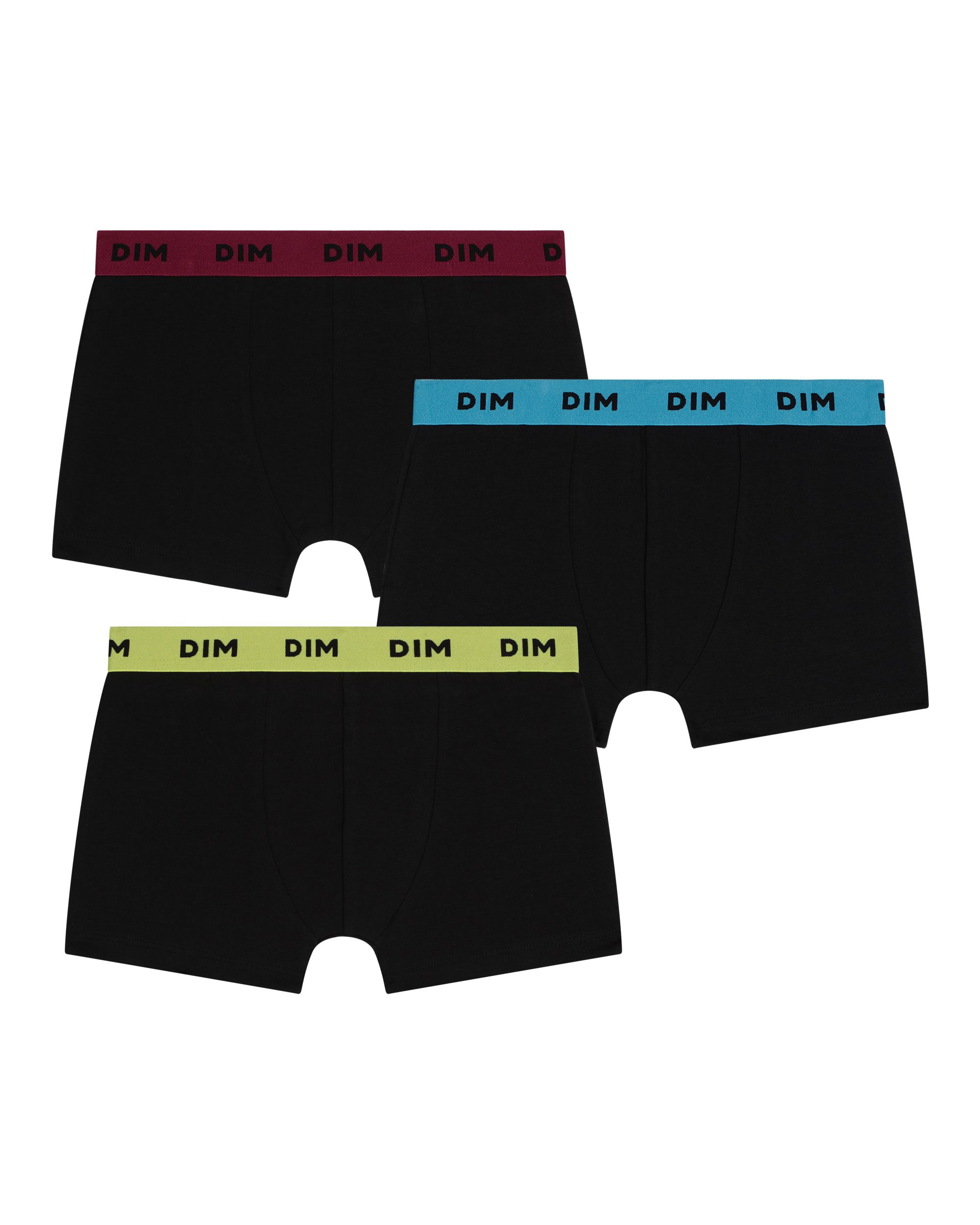 Imagem 0 de Boxers Infantil de Algodão Elástico em Preto com Cintura Colorida