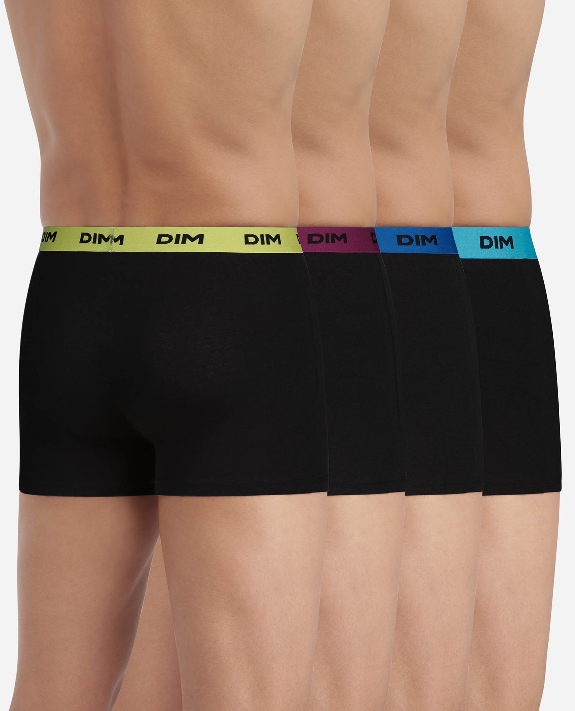 Pack de Quatro Boxers de Algodão Elástico com Cós Estampado Preto-2