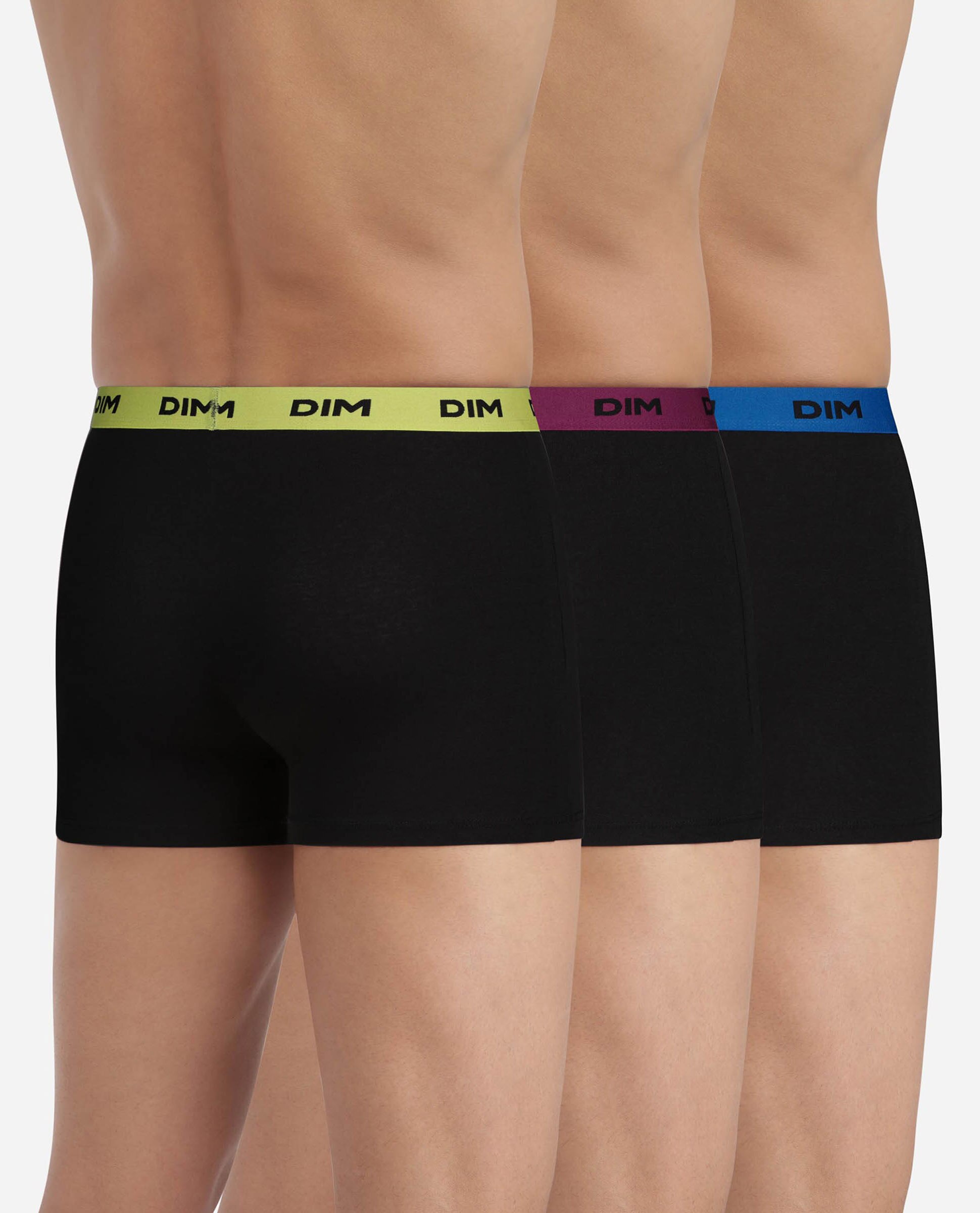 Pack de Três Boxers de Algodão Elástico com Cintura Estampada Preto-2