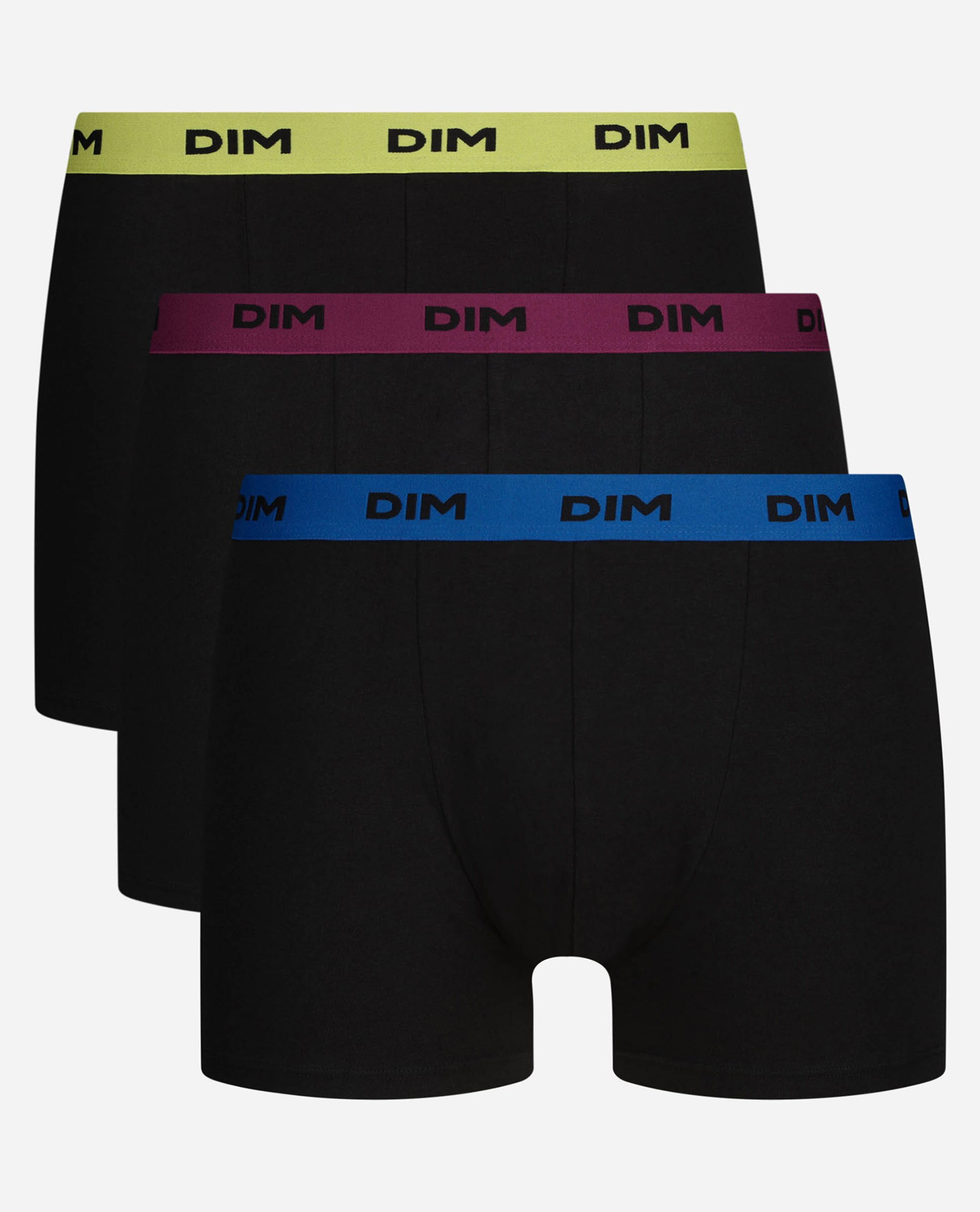 Pack de Três Boxers de Algodão Elástico com Cintura Estampada Preto-3