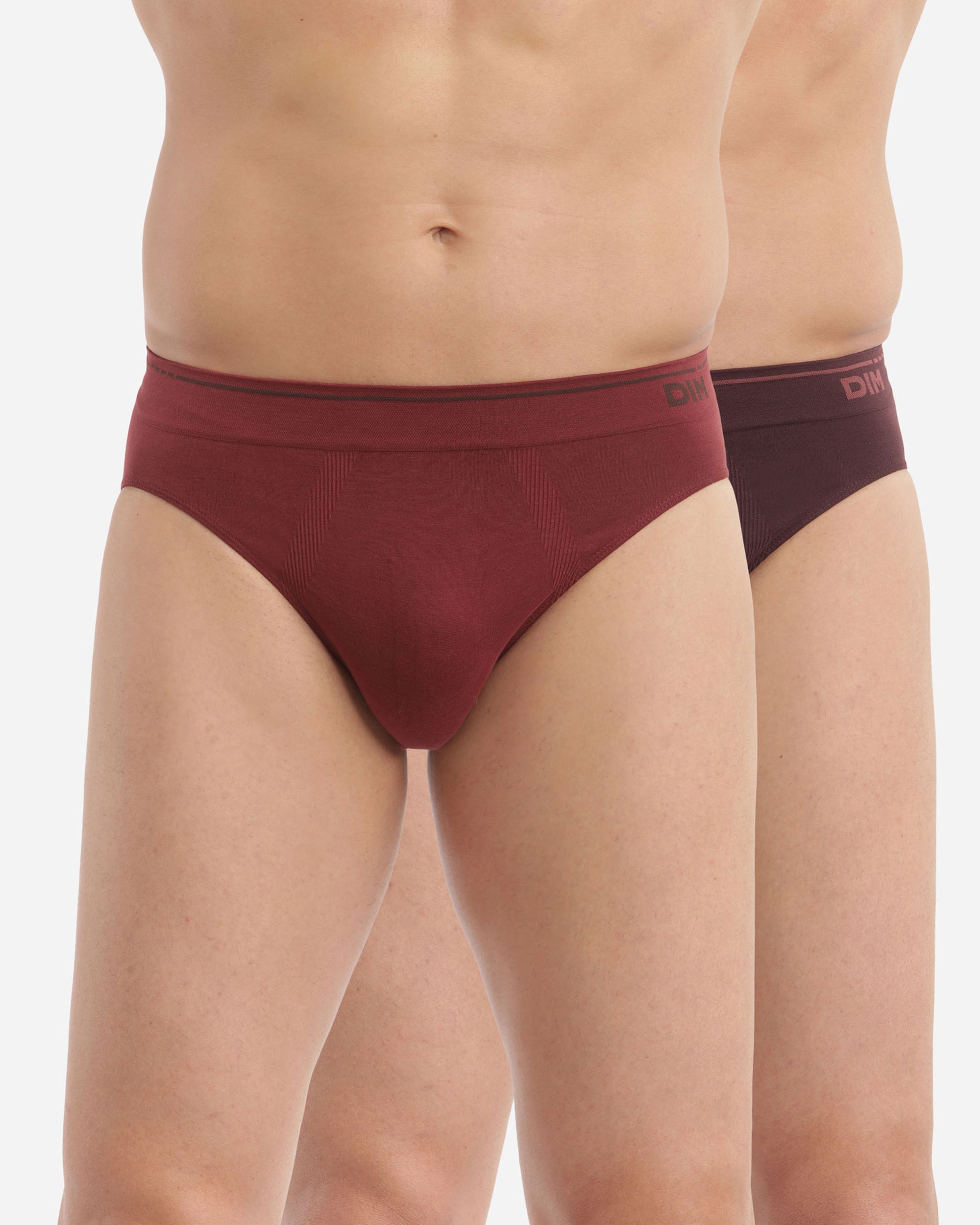 Pack de Dois Slips de Algodão sem Costuras Dim Seamless Cotton Vermelho-3