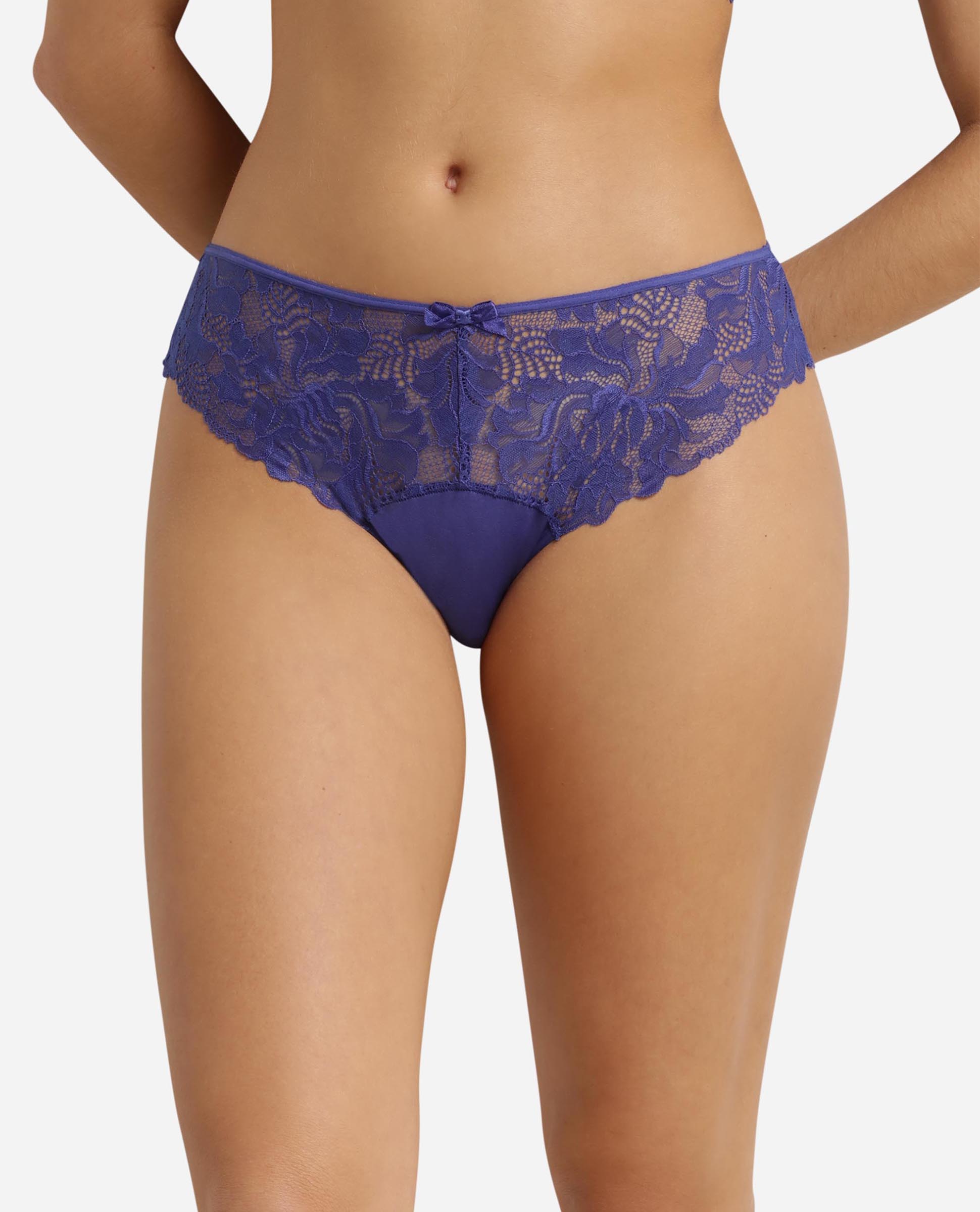Cueca com Renda Generous Essentiel Azul-1
