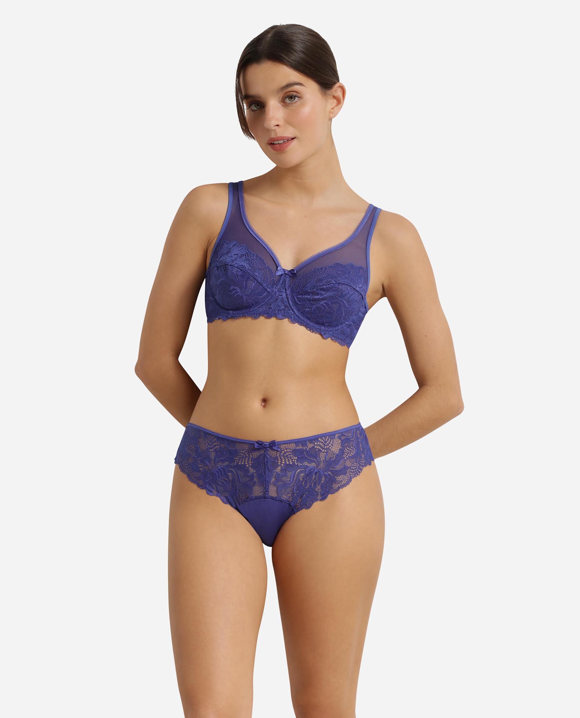 Cueca com Renda Generous Essentiel Azul-3