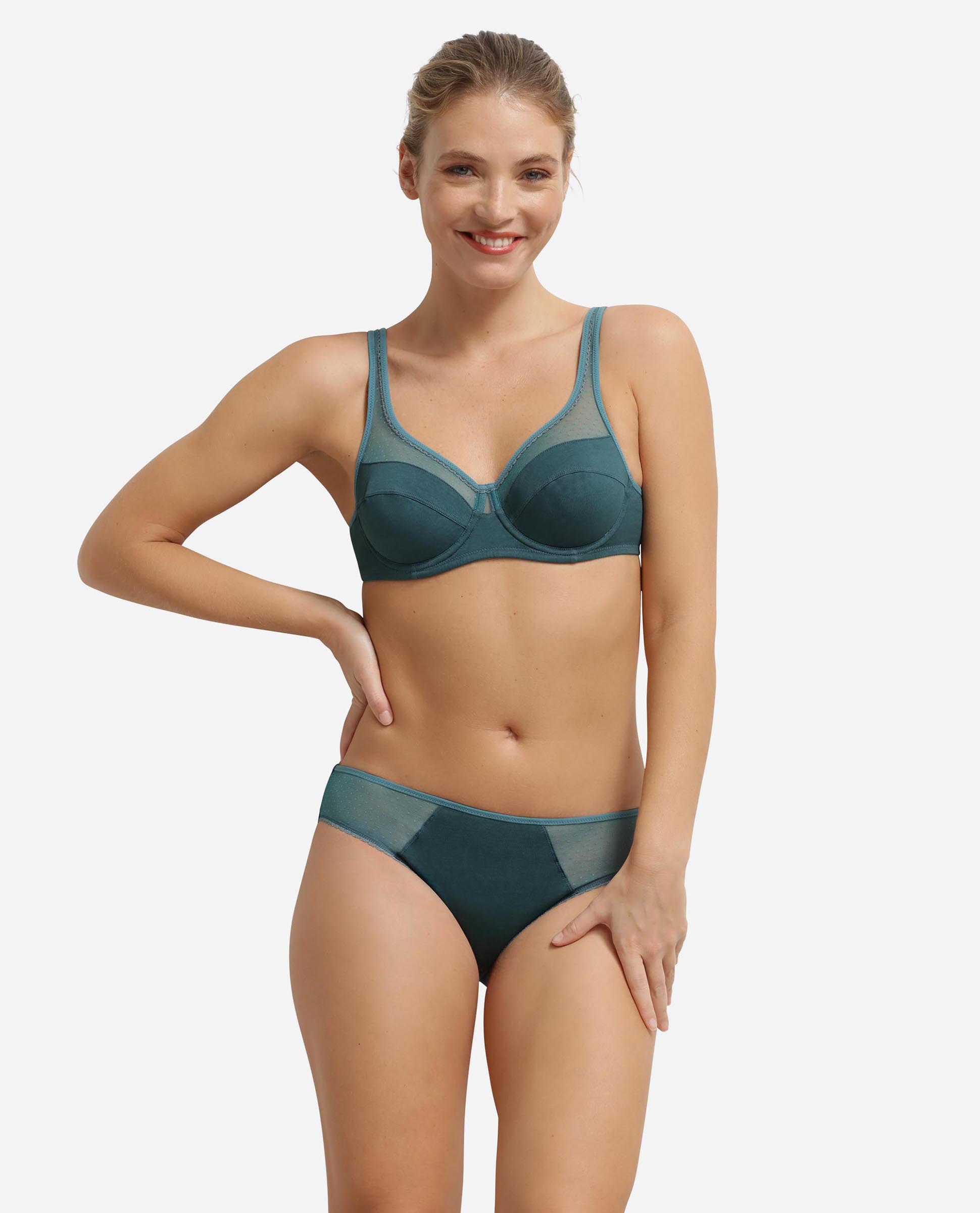 Soutien com Aro de Algodão Orgânico Generous Verde Água-3