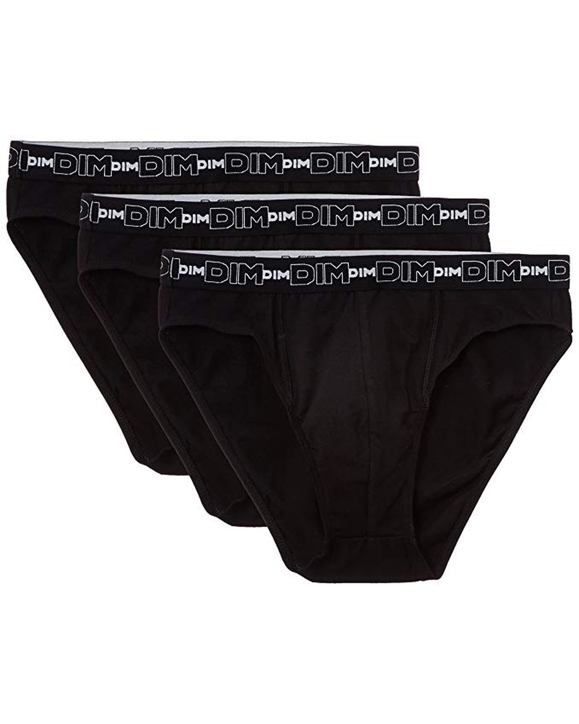Pack de Três Slips de Algodão Elástico Preto-2