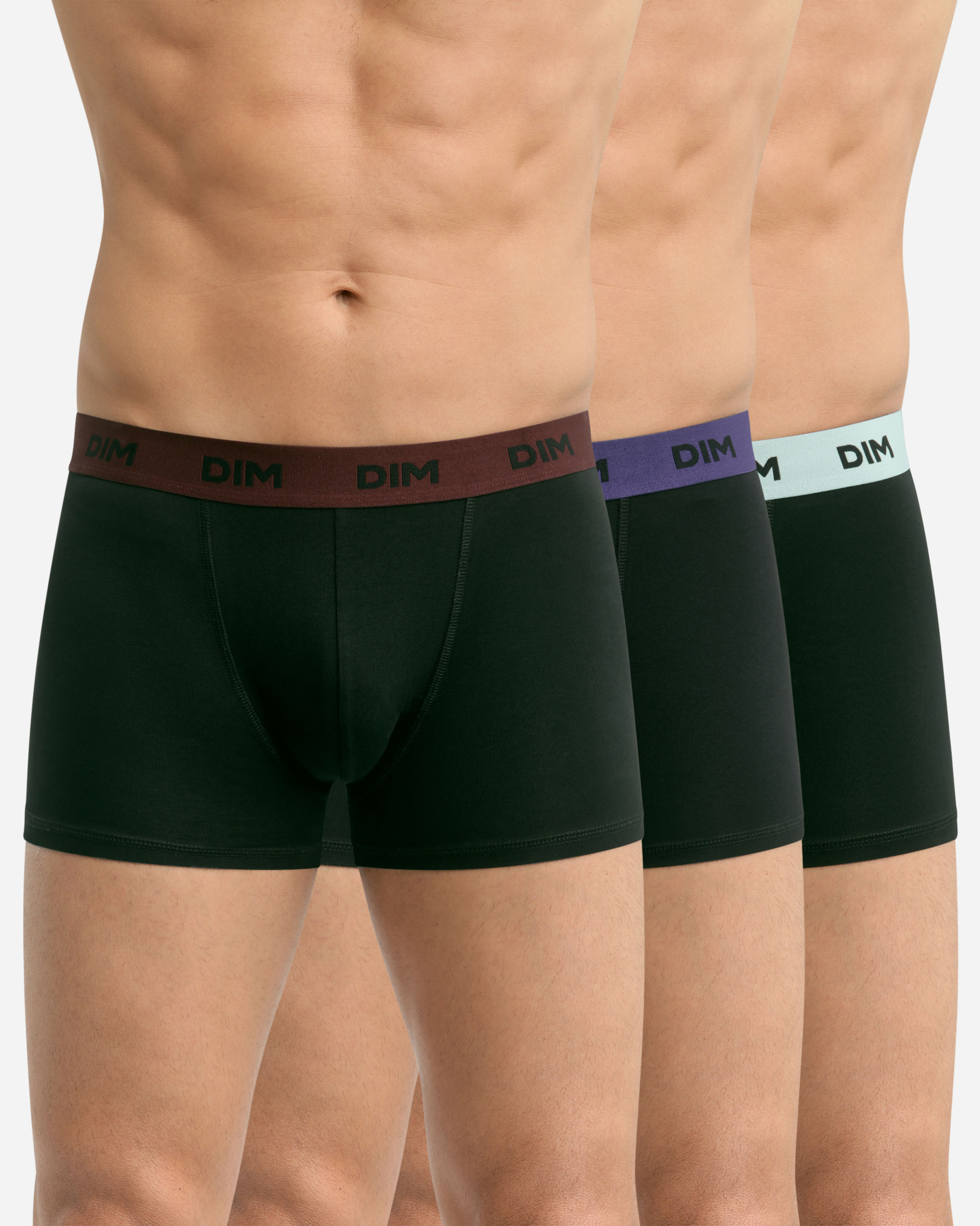 Pack de Três Boxers de Algodão Elástico com Cintura Estampada Multicolor-2