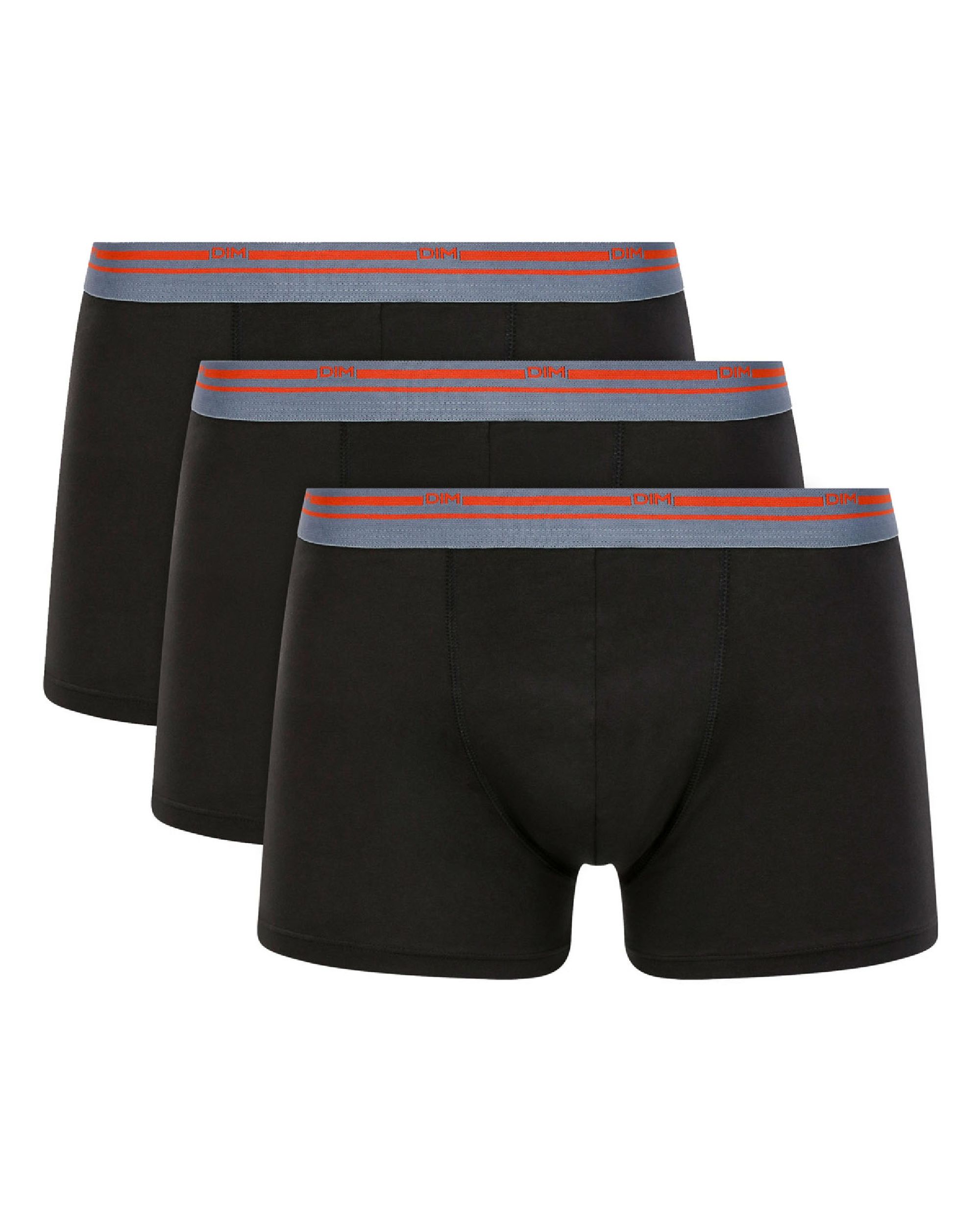 Pack de Dois Boxers de Algodão Elástico em Preto com Cintura Estampada Preto-2
