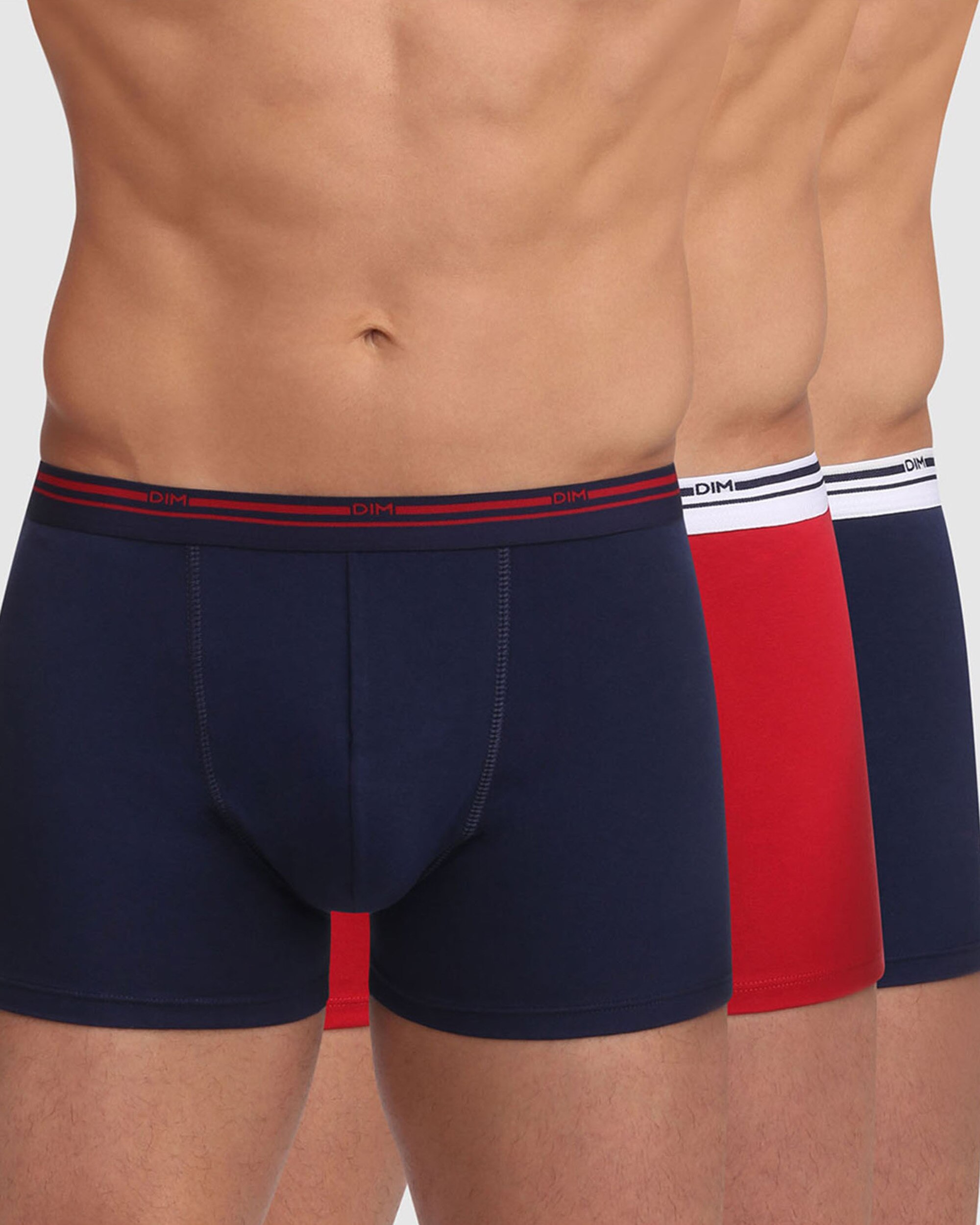 Pack de Três Boxers de Algodão Elástico Básico em Várias Cores para Máxima Comodidade Multicolor-2