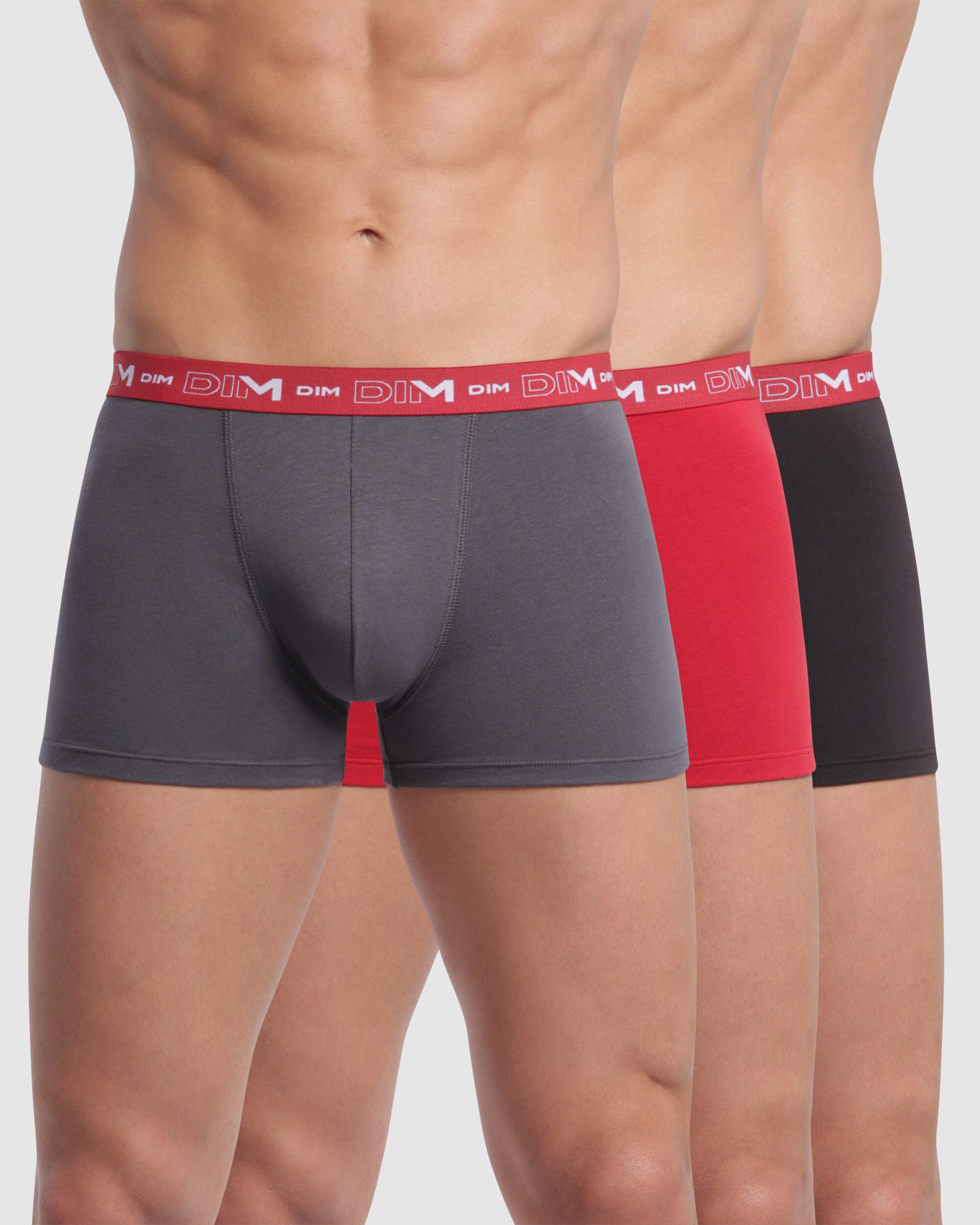 Pack de Três Boxers de Algodão Elástico Multicolor-1