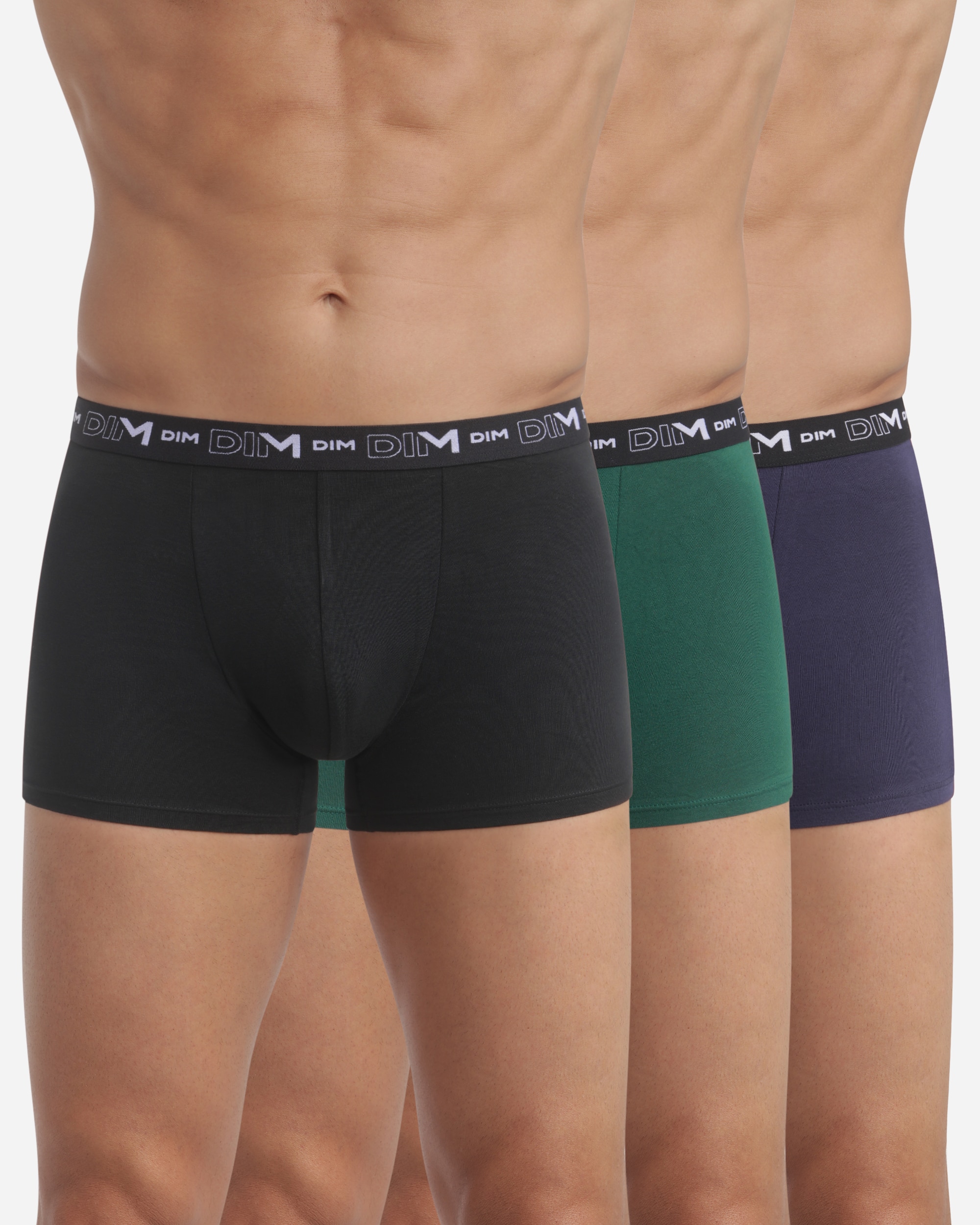 Pack de Três Boxers de Algodão Elástico Multicolor-1