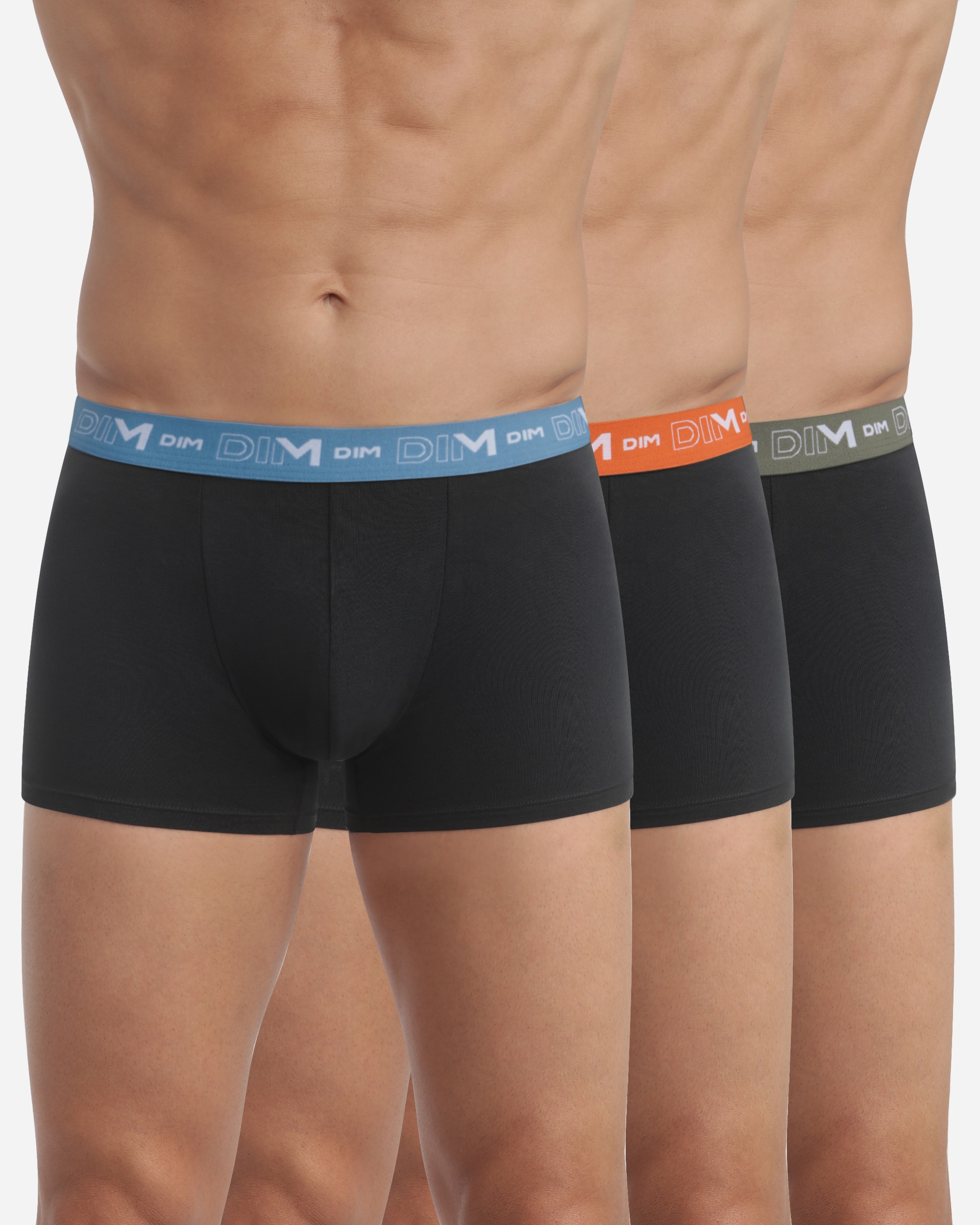 Pack de Três Boxers de Algodão Elástico Multicolor-1