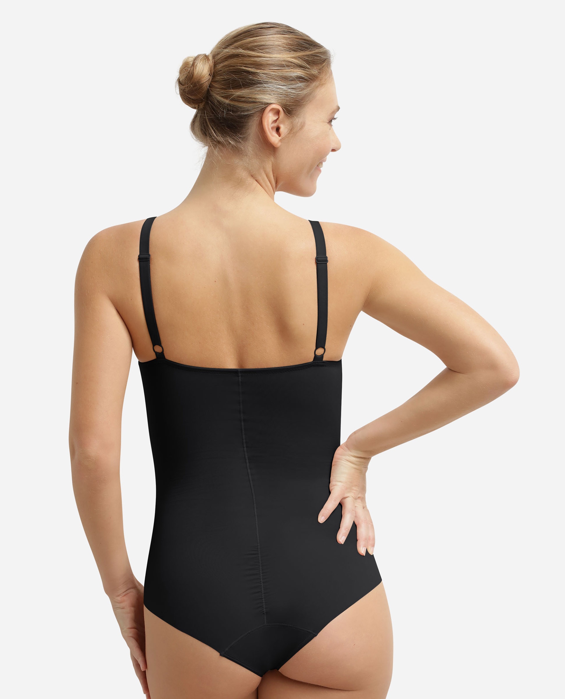 Body Modelador Invisível com Soutien Incorporado Preto-2
