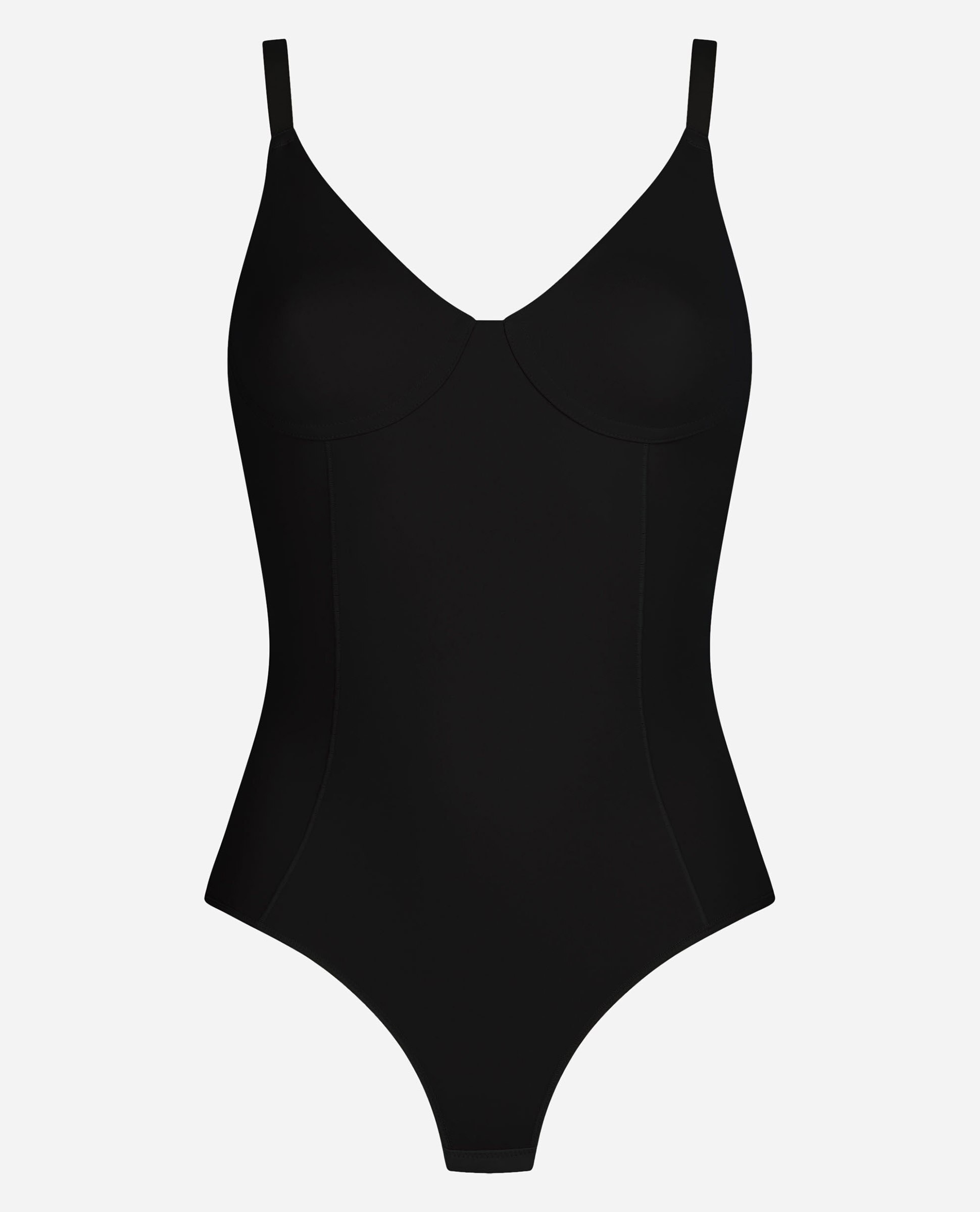 Body Modelador Invisível com Soutien Incorporado Preto-5