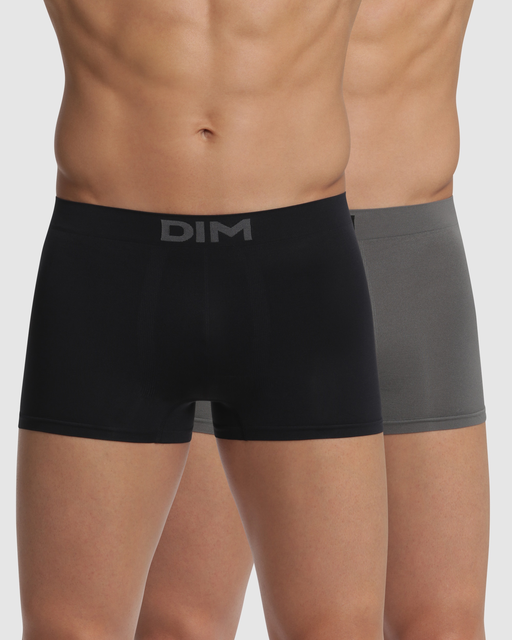 Pack de Dois Boxers de Microfibra sem Costuras Dim Seamless Micro Cinzento-1